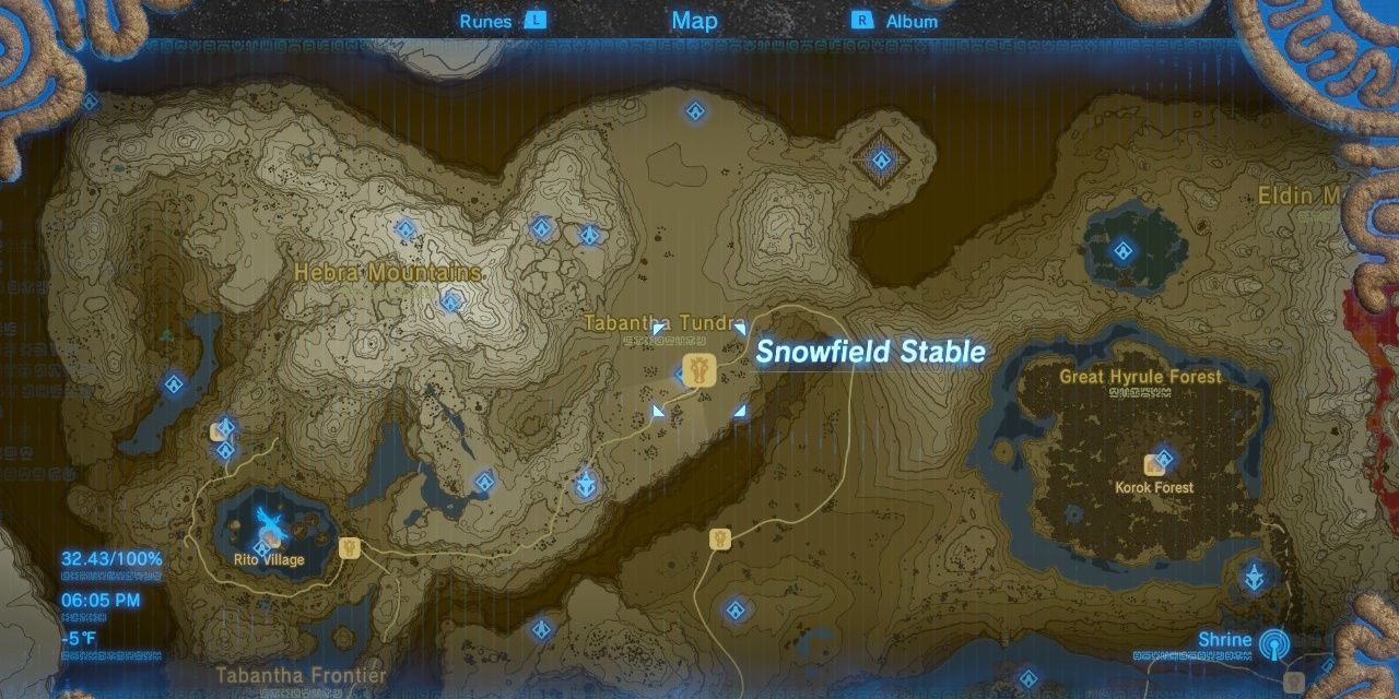 Snowfield Stable botw