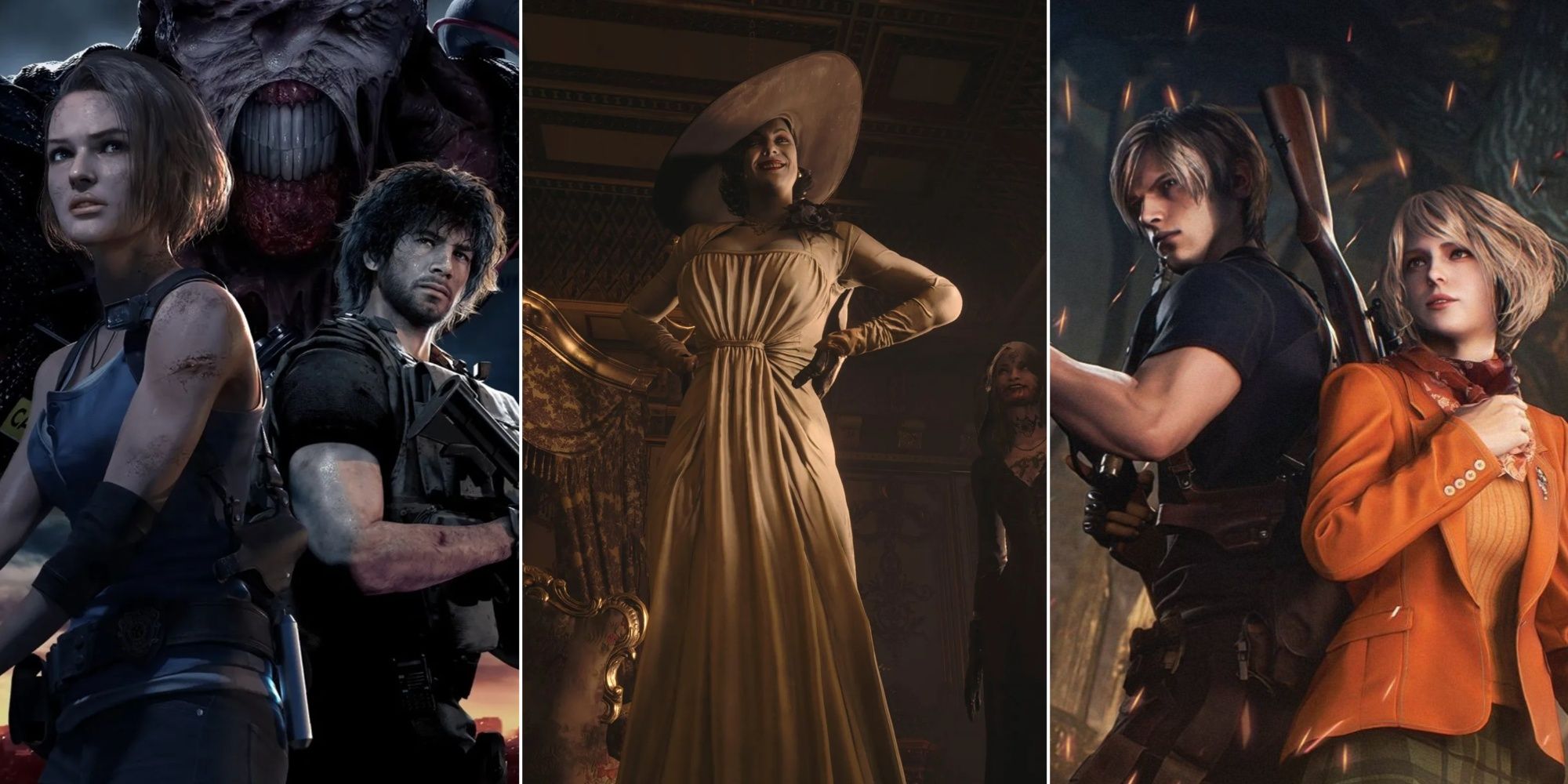 Various characters from the Resident Evil games