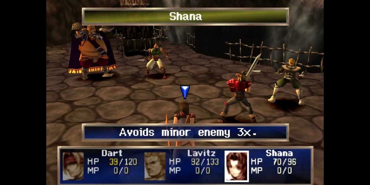 Party members fighting a battle in Legend of Dragoon.