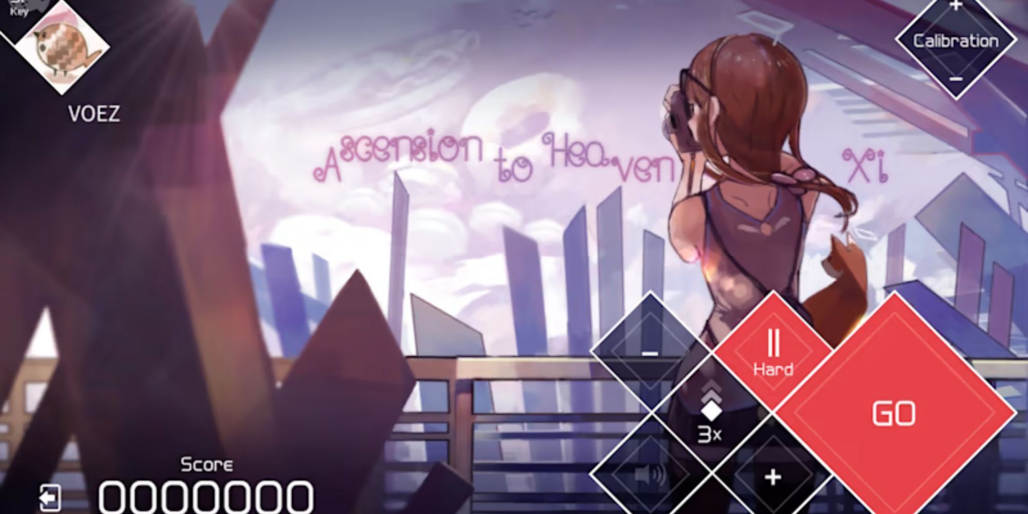 A woman takes a photo of the city landscape in Voez.