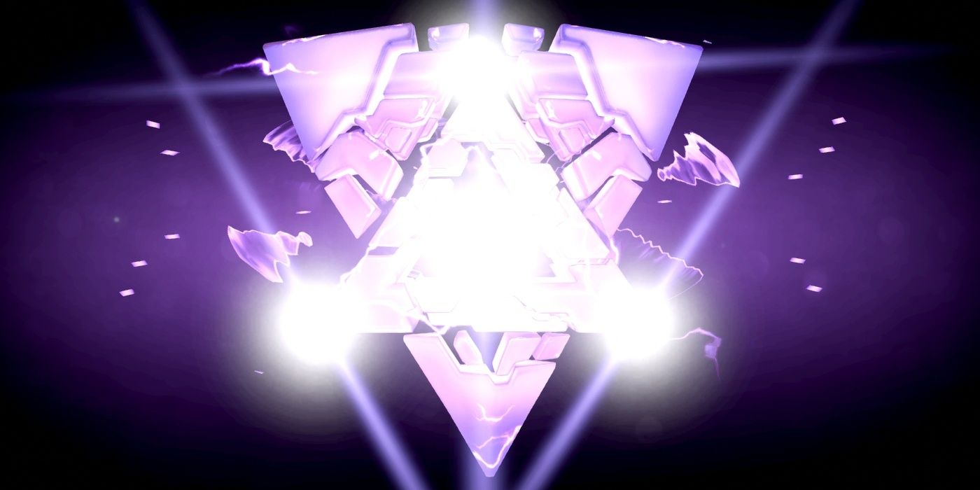 Warframe Cephalon Samodeus emblem glowing purple