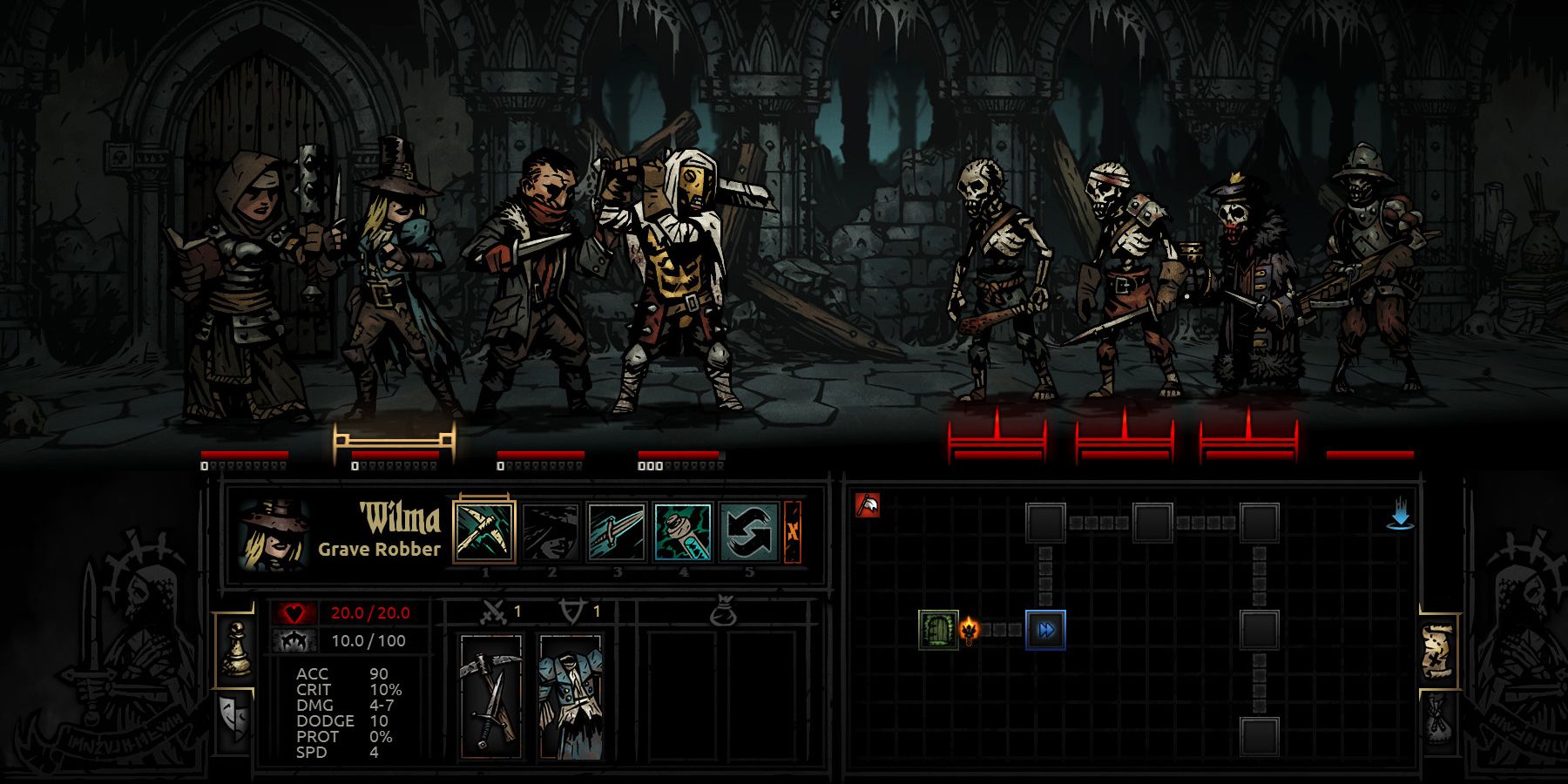 Darkest Dungeon a look at the combat screen