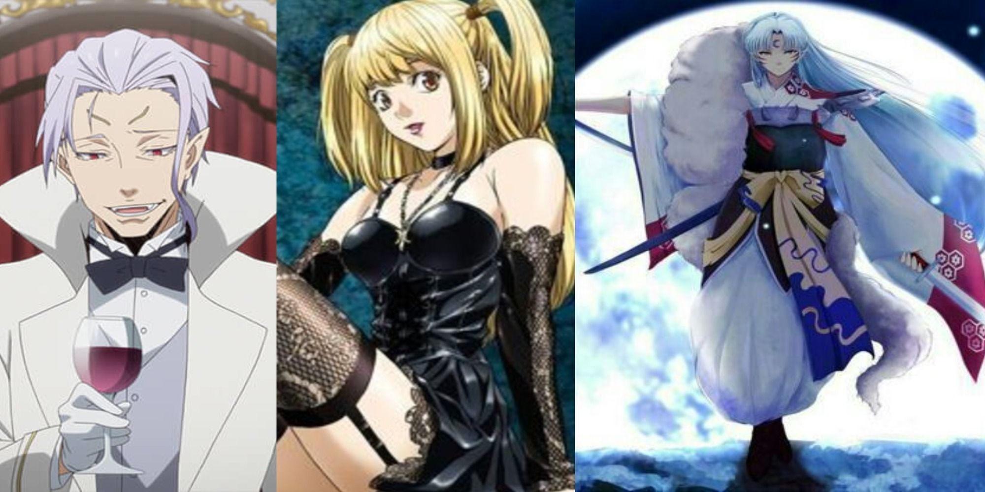 left to right: Misa Amane, Demon Lord, Clayman Sesshomaru