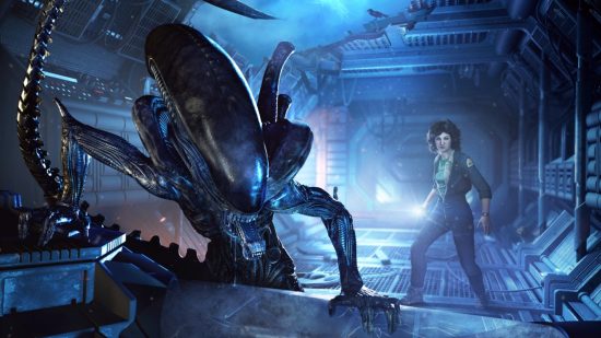 Ellen Ripley stands behind The Xenomorph, one of the best DBD killers in our Dead by Daylight killer tier list.