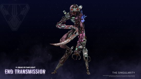 Dead by Daylight killers tier list: The Singularity from the End Transmission chapter, a cybernetic creature made of a mix of metals and organic biomatter.