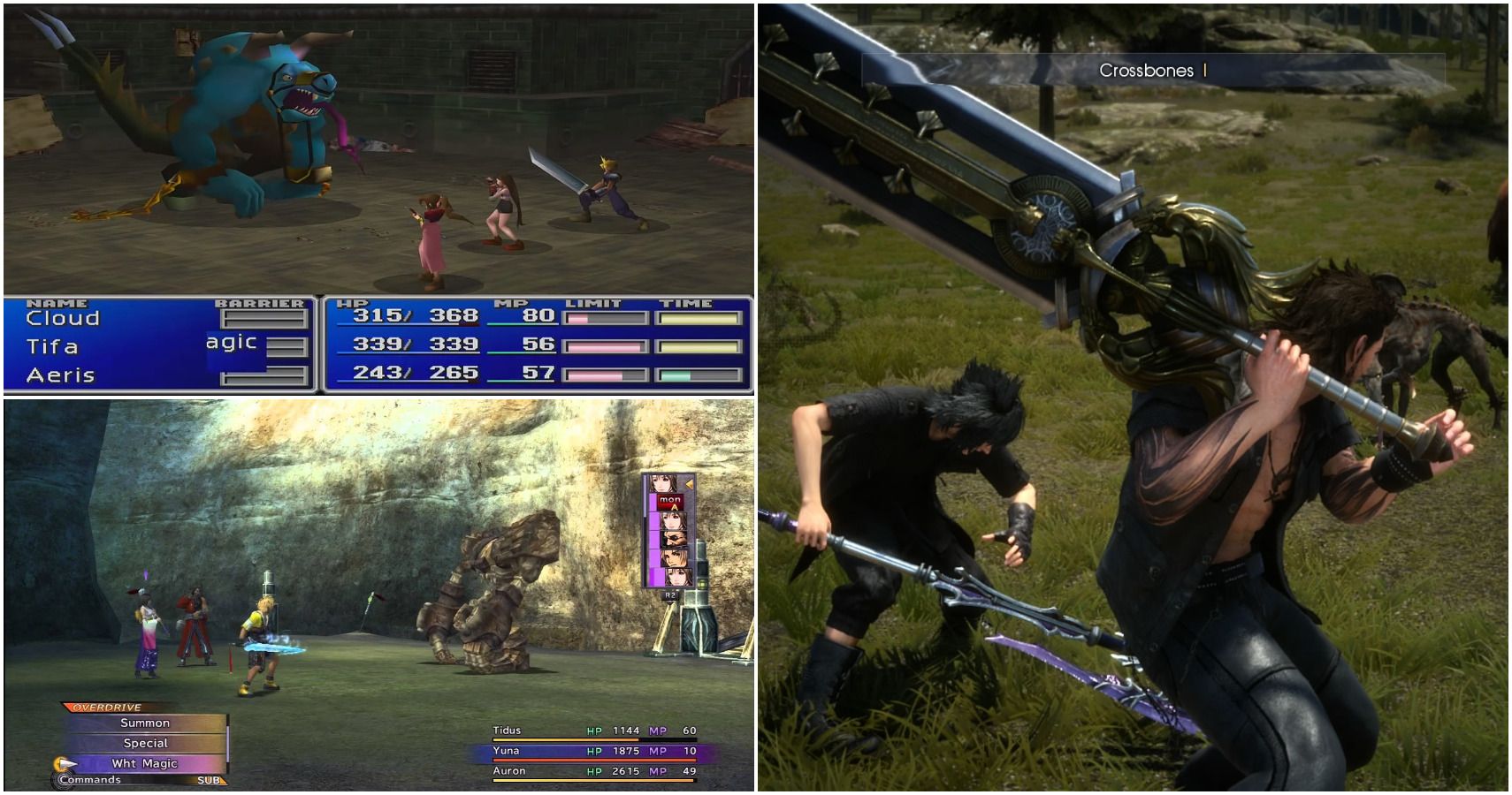 FF10 Battle FF7 Battle FF15 Battle Tidus Cloud Noctis