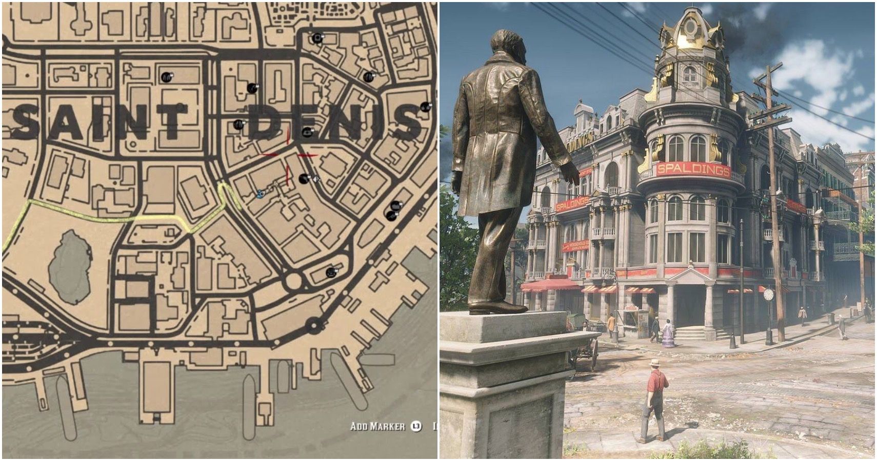 St Denis on the map and a few of the streets