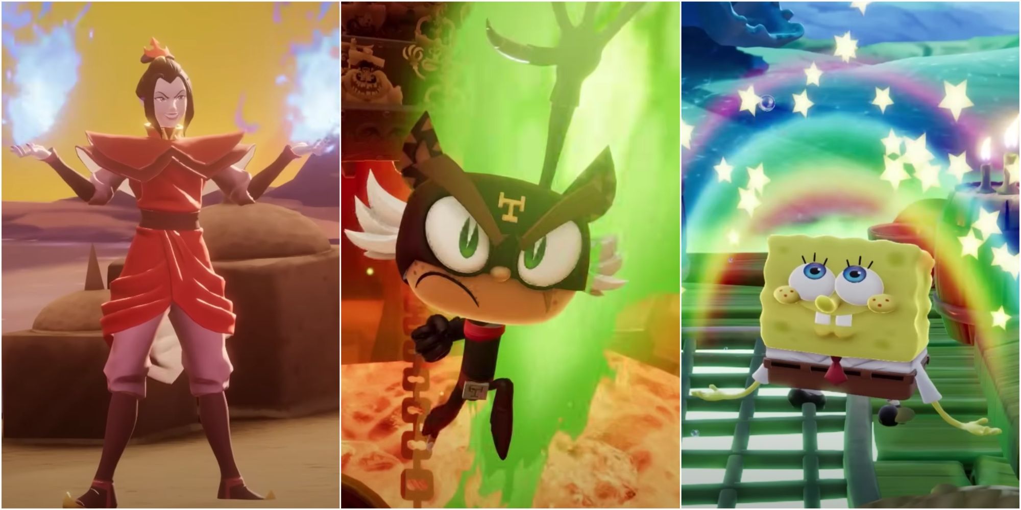 Azula, El Tigre, Spongebob in Nickelodeon All Star Brawl 2