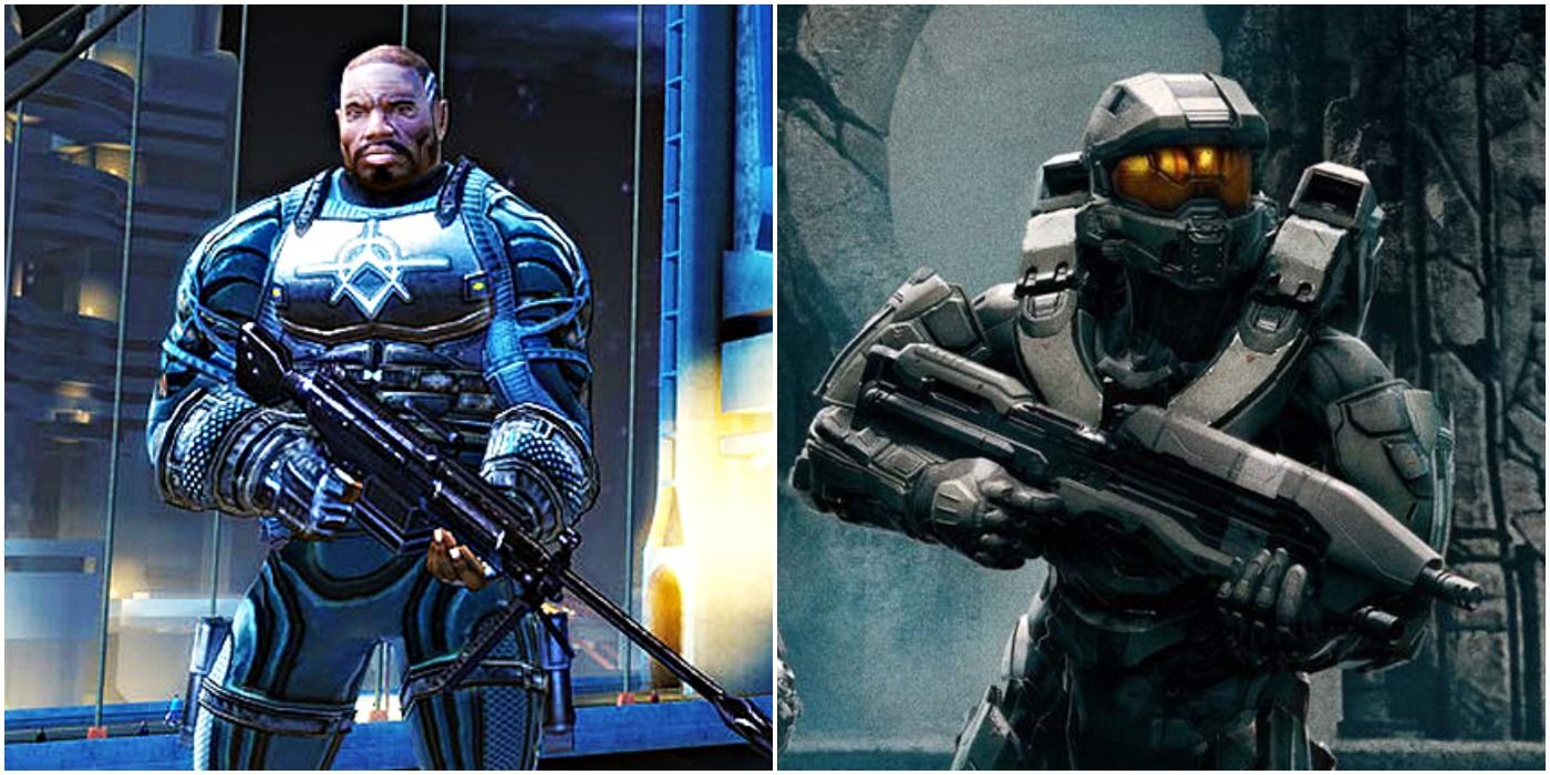 (Left) Balthazar Czernenko standing (Right) Master Chief standing