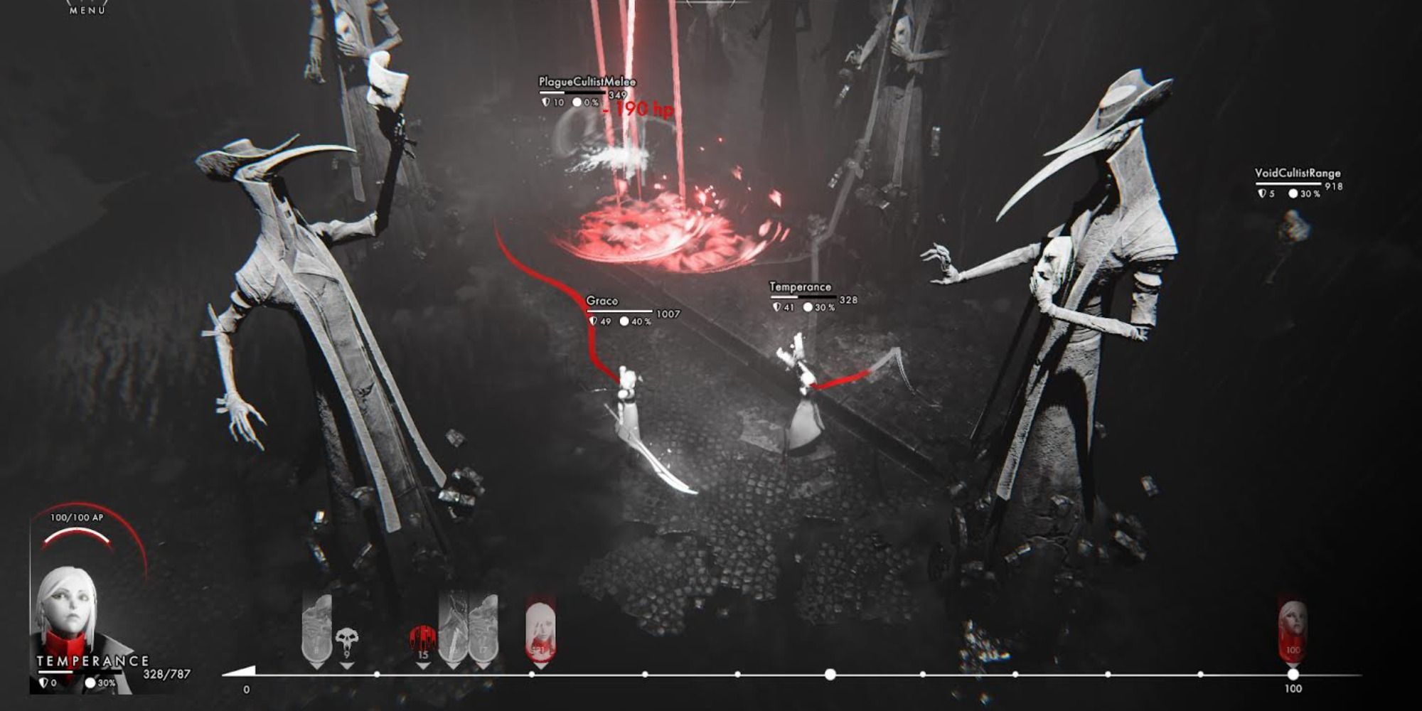 Gameplay of Othercide.