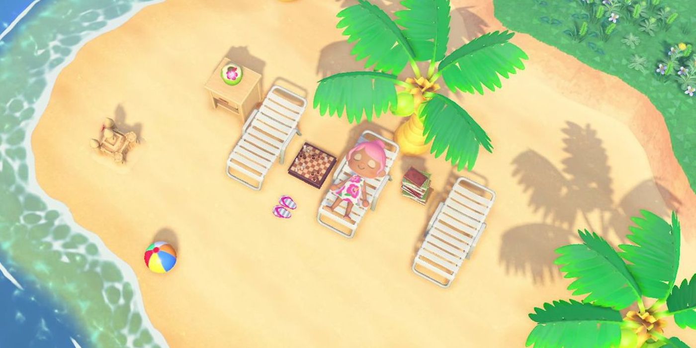 Animal Crossing Villager Resting On Sunny Beach