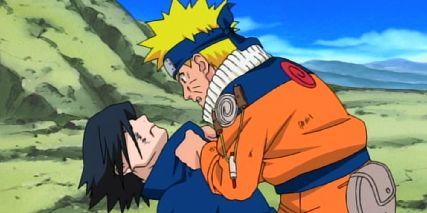 Naruto pleading with Sasuke