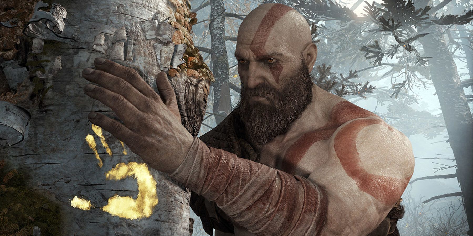 god of war kratos tree hand print