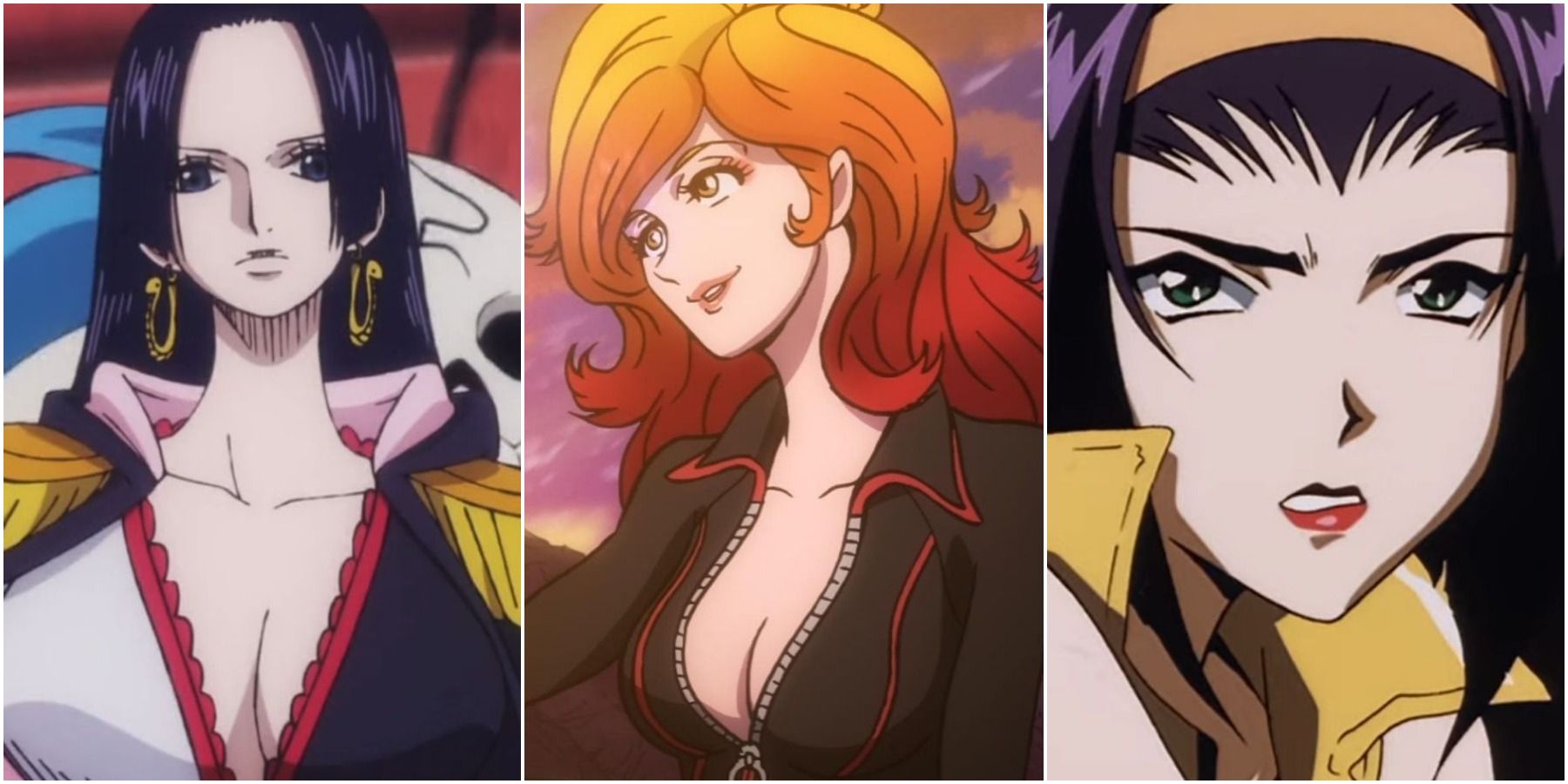 Boa Hancock Fujiko Mine Faye Valentine femme fatale anime