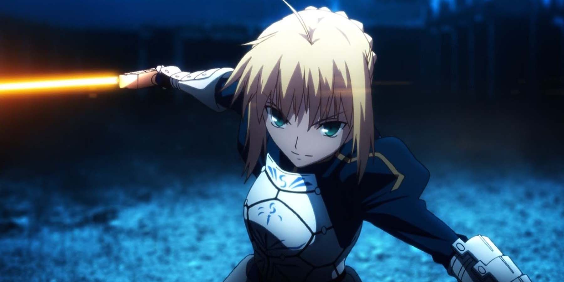 Fate Zero anime Saber in battle