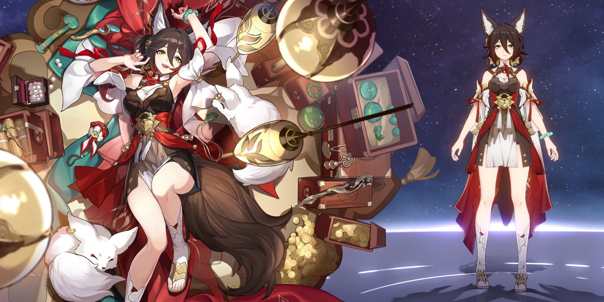 Tingyun splash art over the character in the Honkai Star Rail game menu.