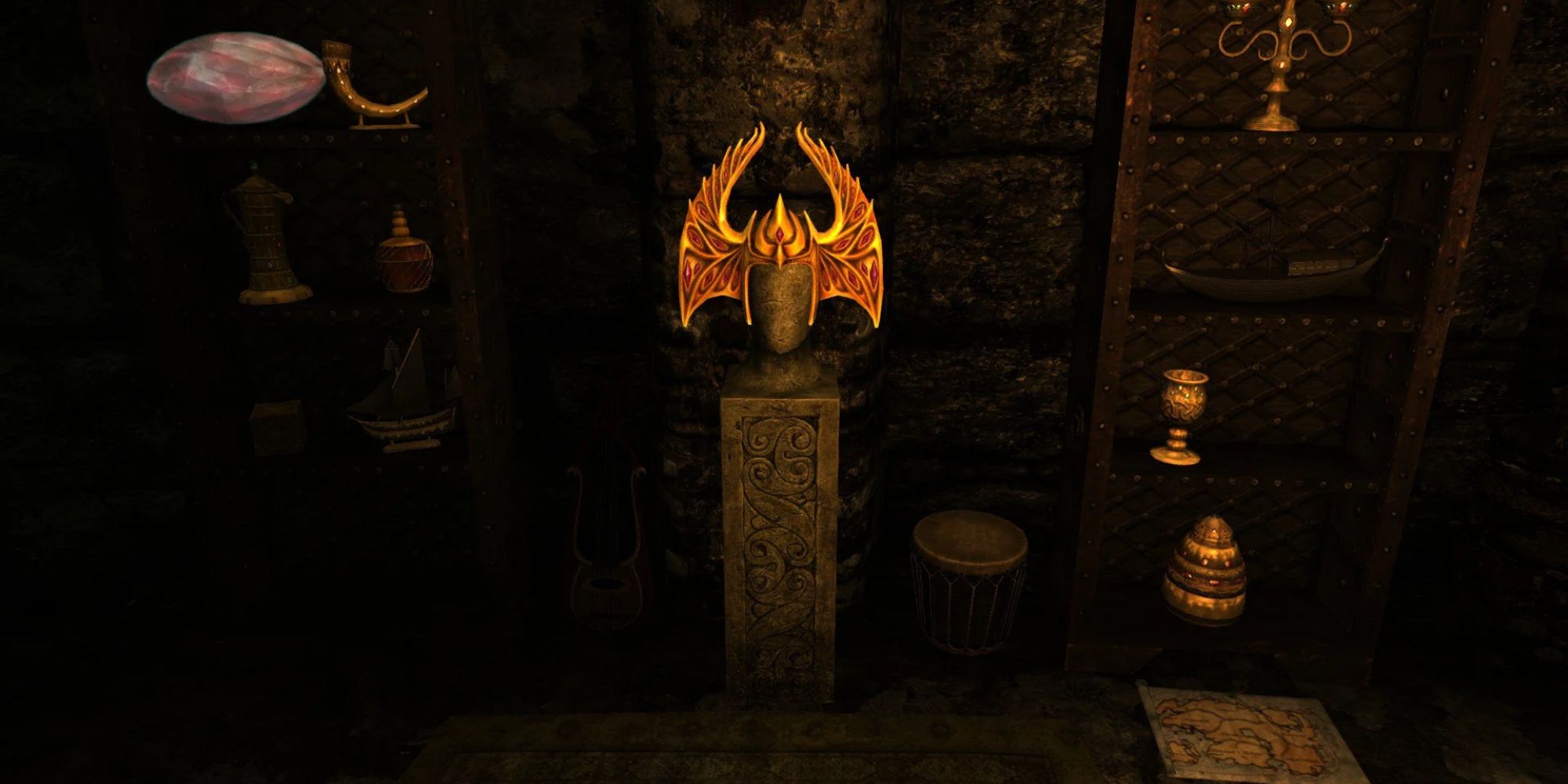 Skyrim Crown of Barenziah on display bust