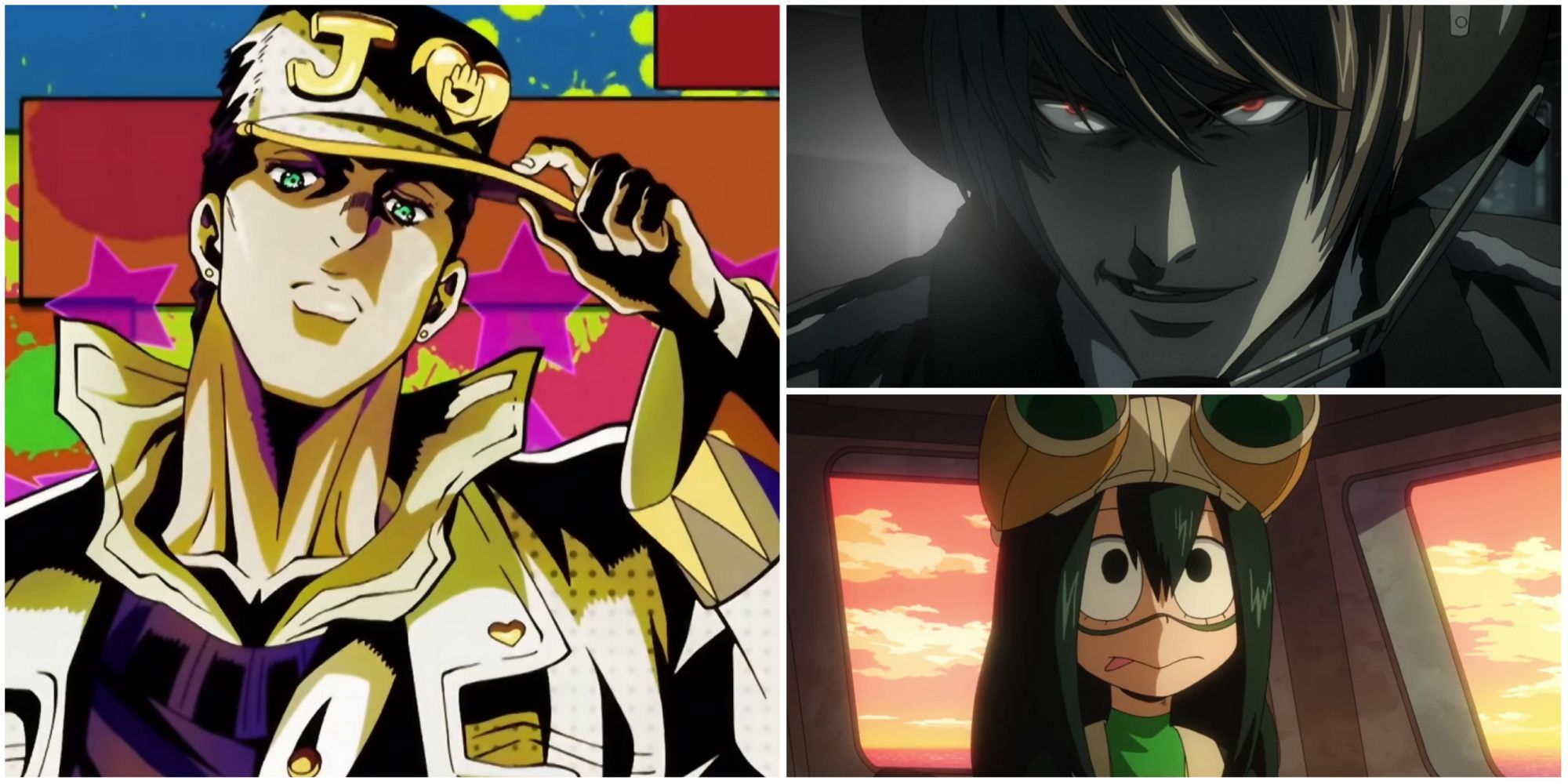 Iconic February Born Anime Characters- Jotaro Kujo Light Yagami Froppy