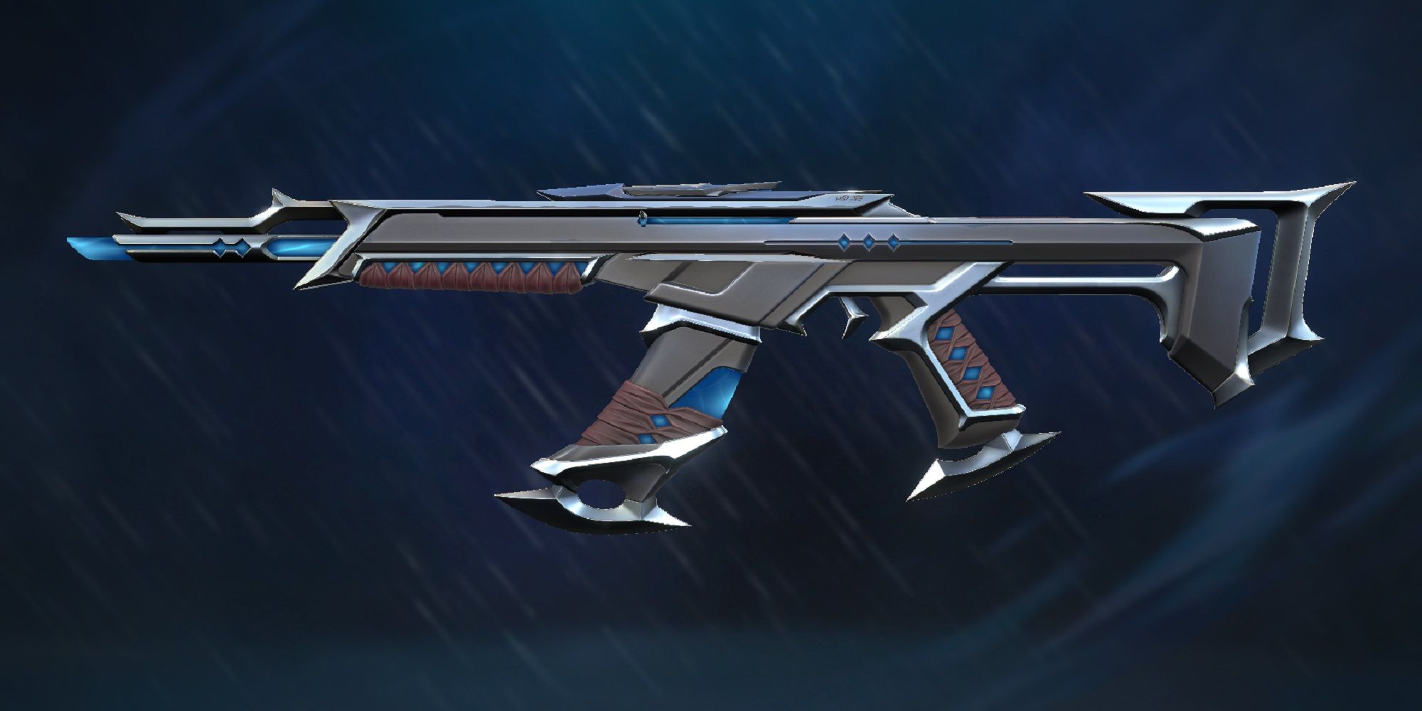 Showcasing the Kuronami Vandal skin in Valorant's Collection menu.