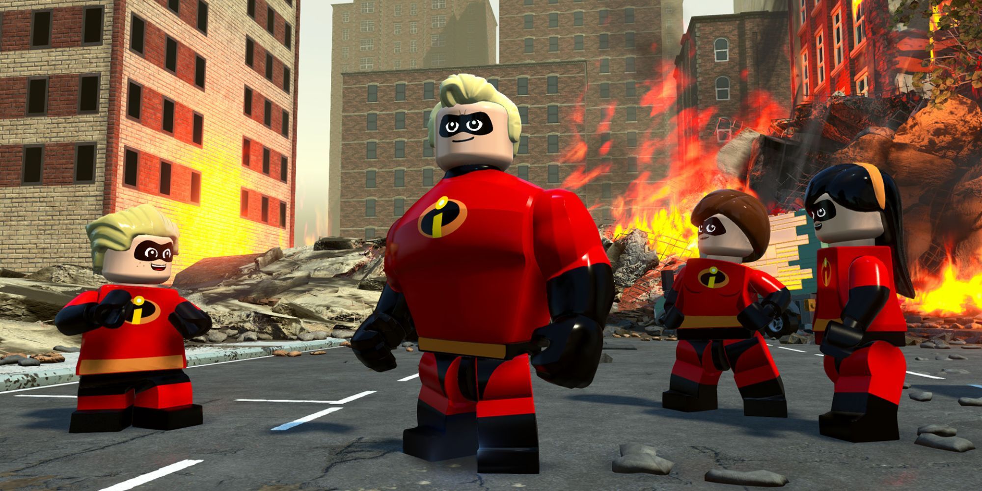 The Parr Family assembled in Lego The Incredibles.