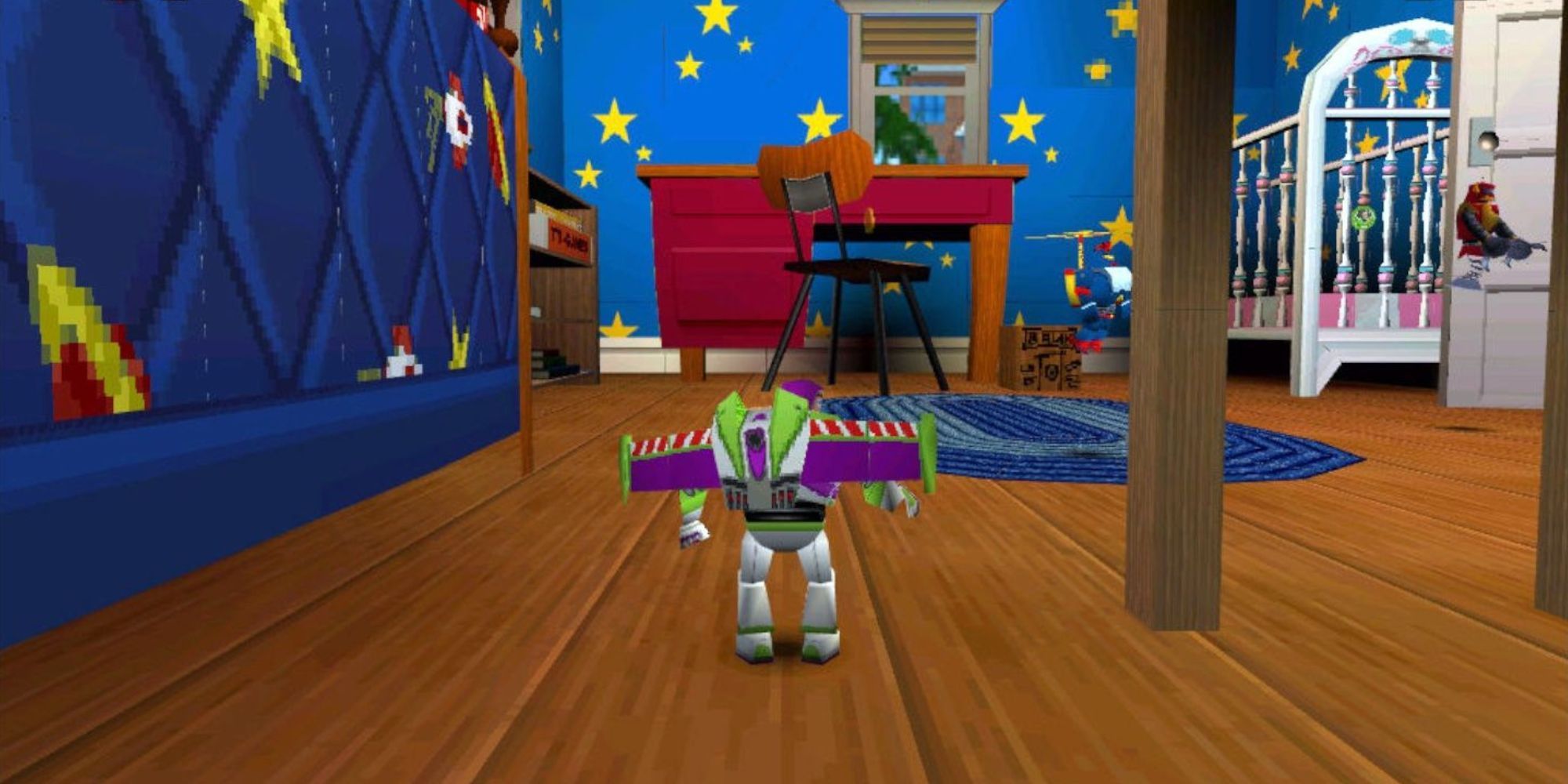 Buzz Lightyear standing in Andy's room in Toy Story 2 PS1.