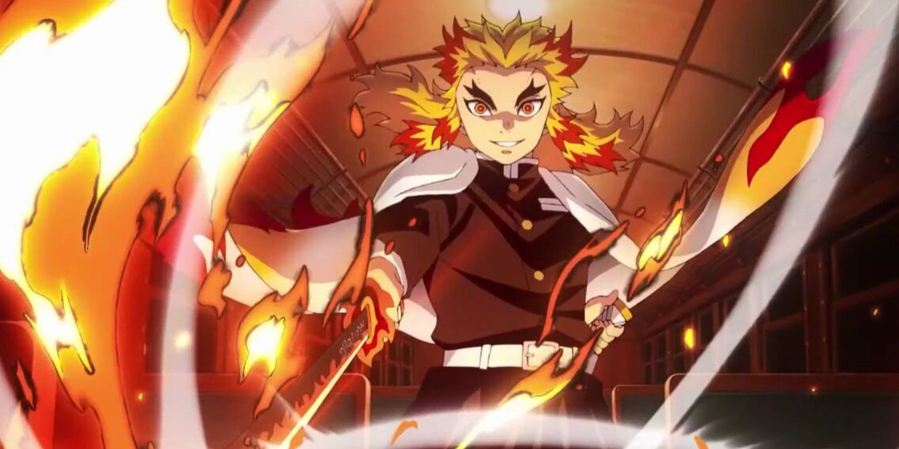 Flame Hashira Kyojuro Rengoku in Demon Slayer 