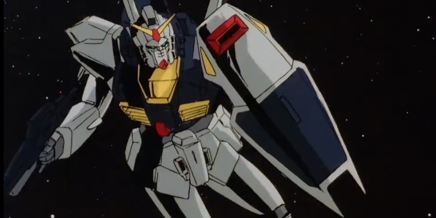 MSG Hathaway Zeta Gundam preparing to fire its beam rifle