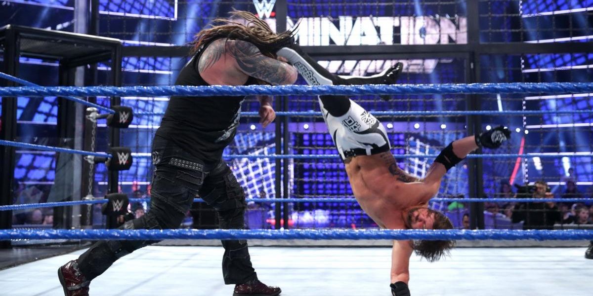 AJ Styles Pele Kicking Bray Wyatt