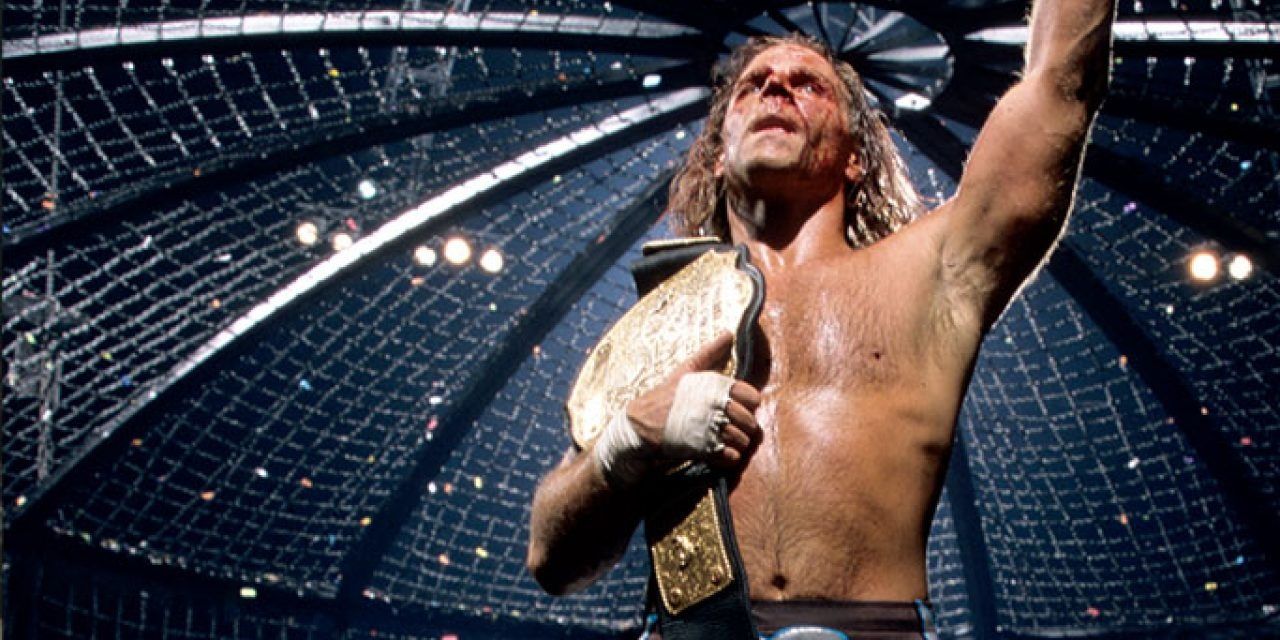 Shawn Michaels holding the World Heavyweight Championship