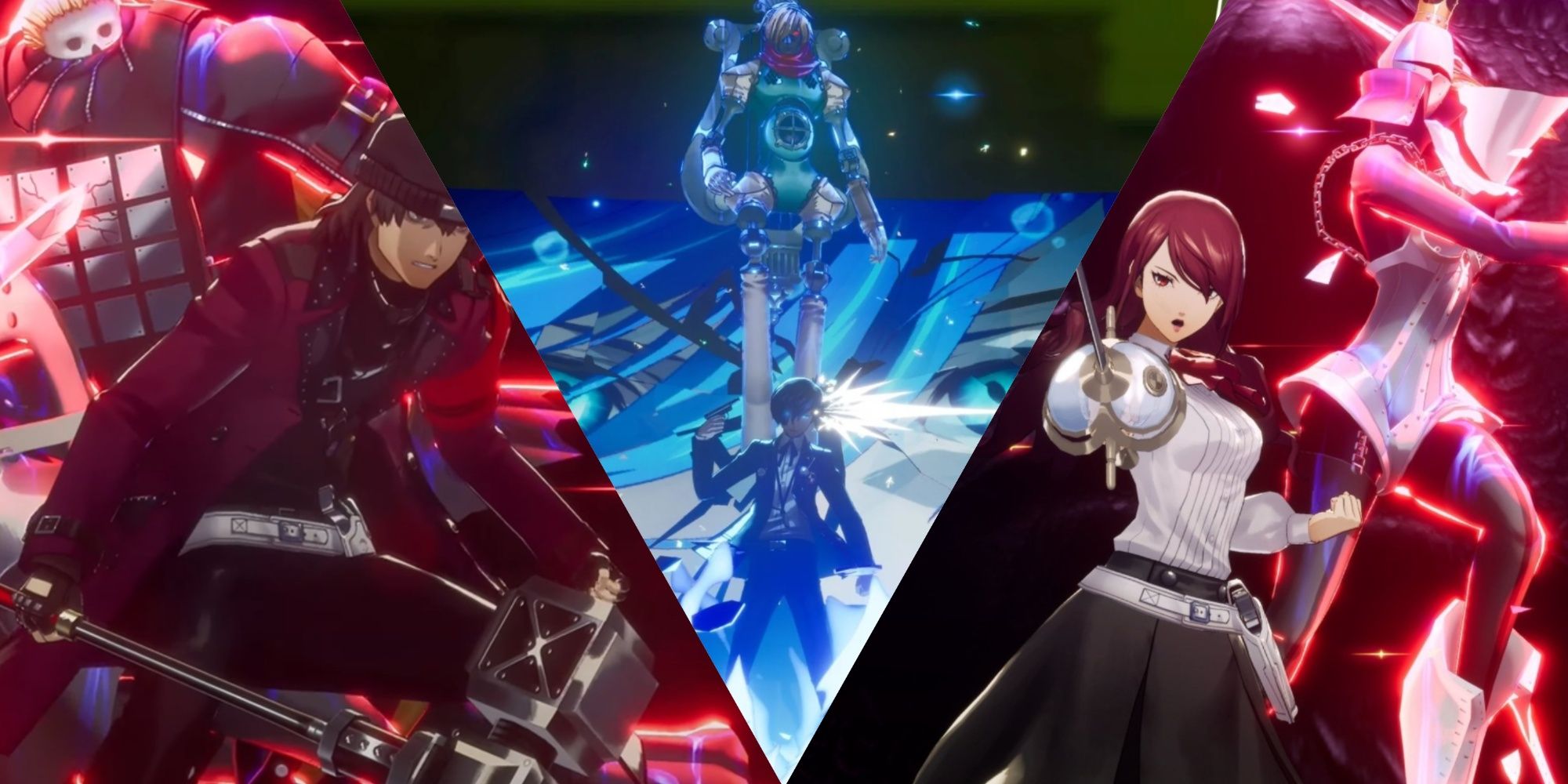 The Protagonist, Shinjiro, And Mitsuru Summoning Thier Personas