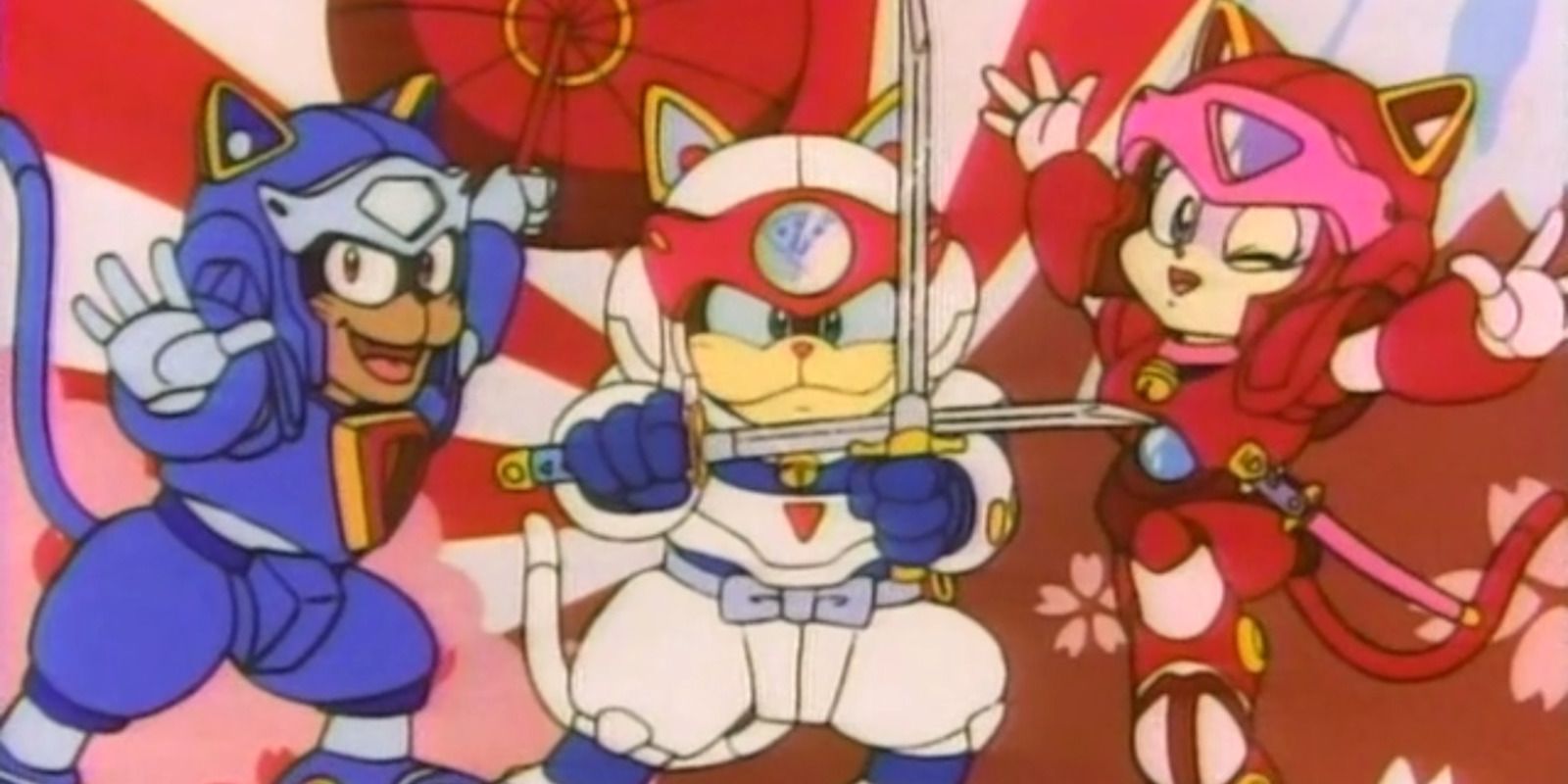 Samurai Pizza Cats victory pose from intro