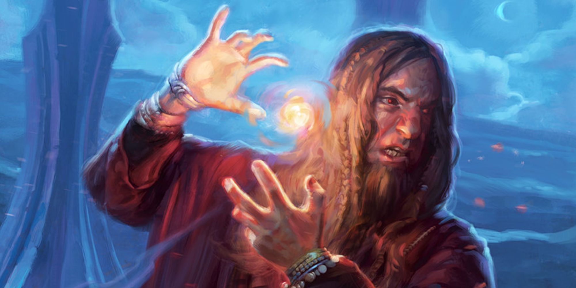 A Dungeons & Dragons mage casting Fireball.