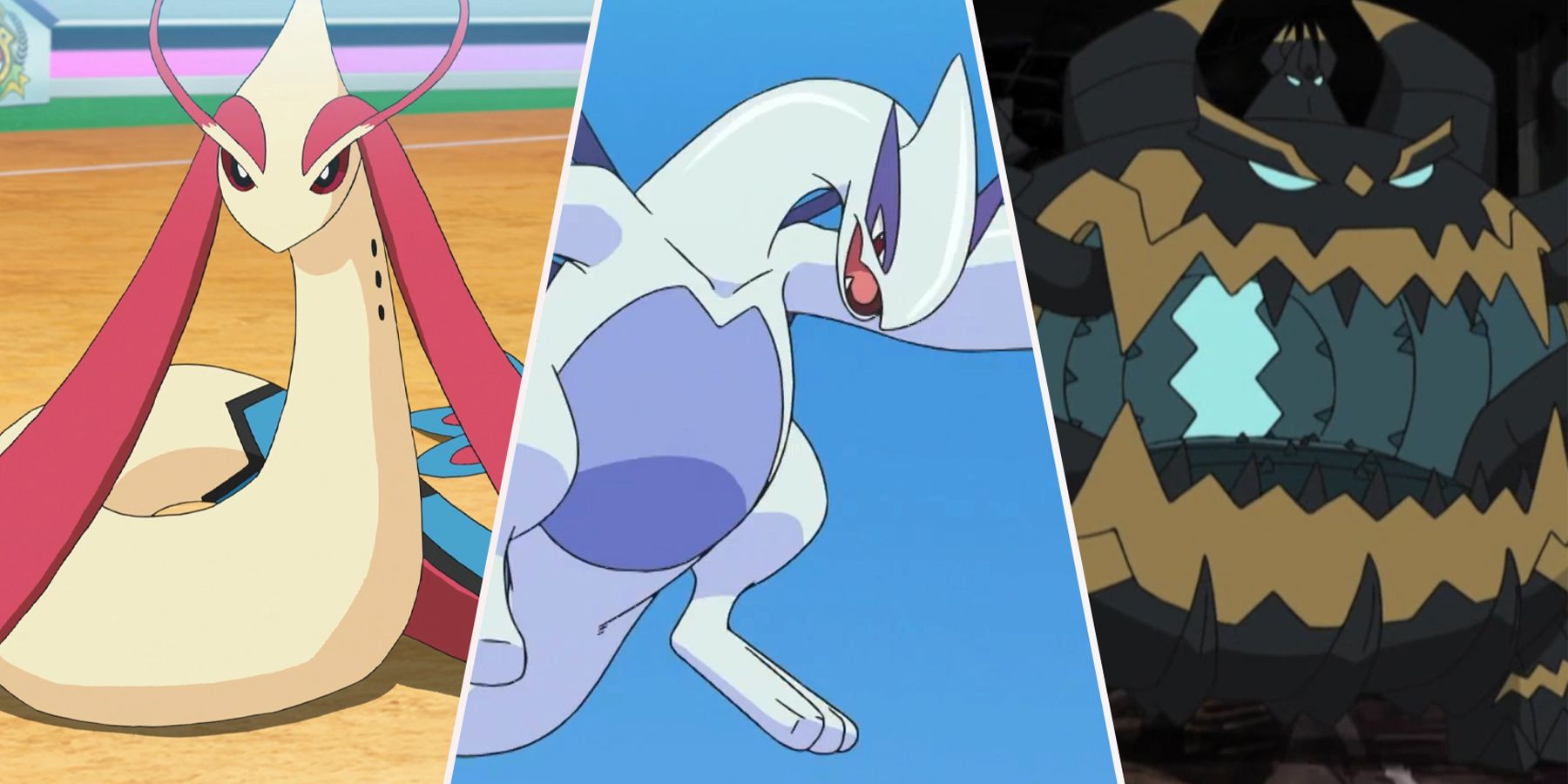 a split image of the biggest Pokemon