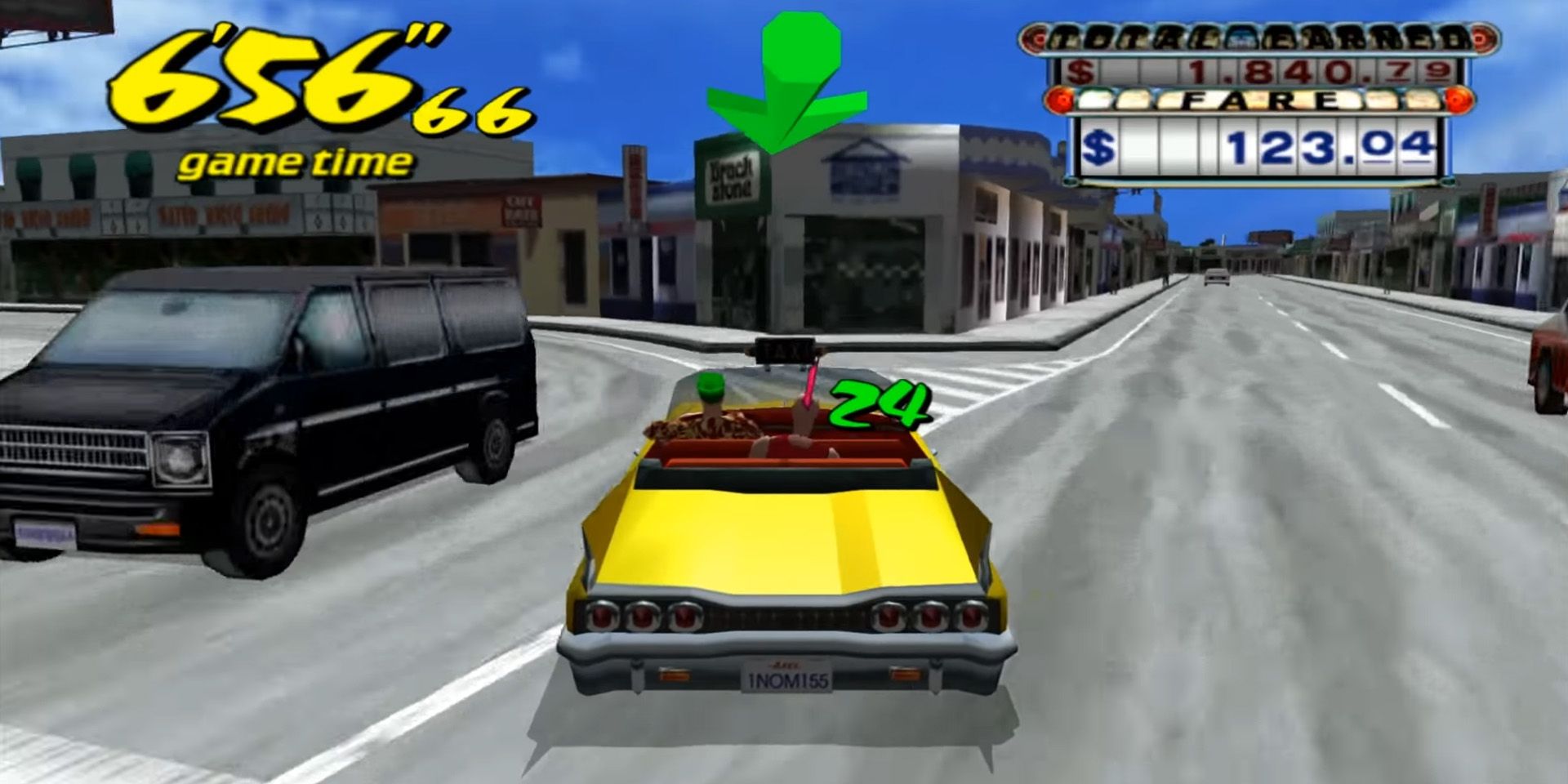 Crazy Taxi has players follow a giant arrow