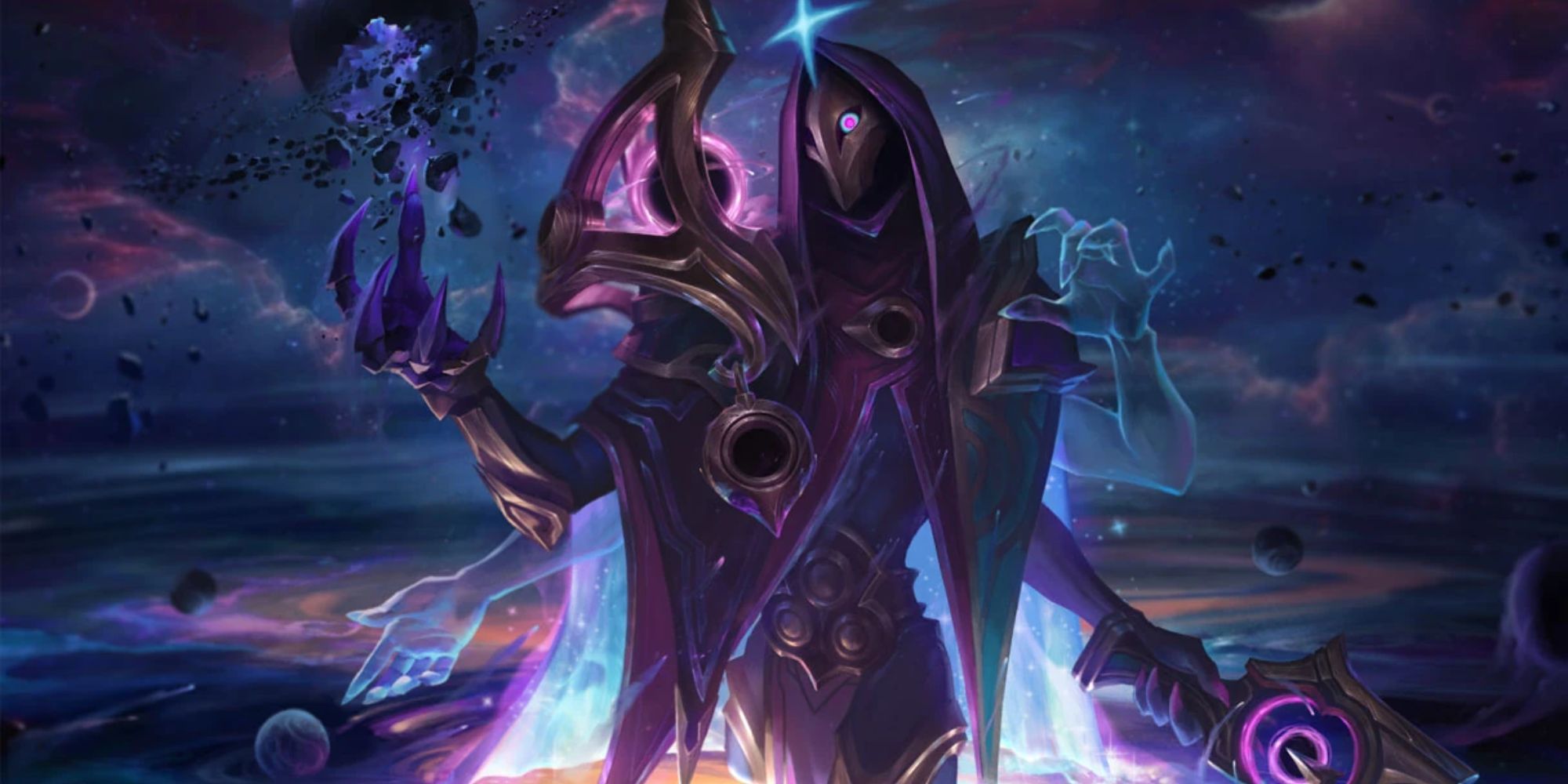 League of Legends Dark Cosmic Jhin Splash Art