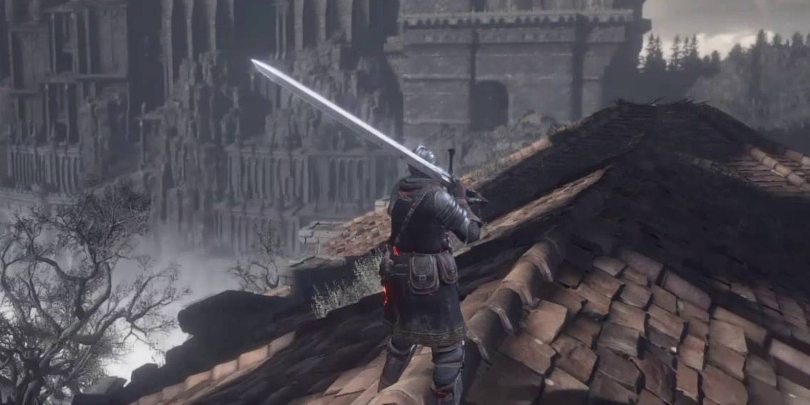 Player holding the Astora Greatsword