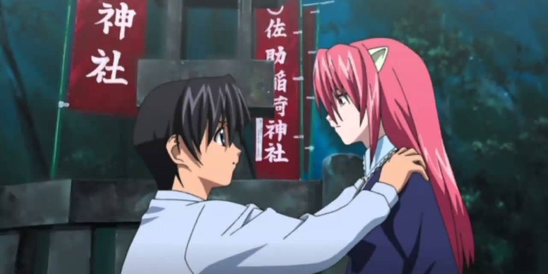 Elfen Lied anime Kouta Lucy Kaede Nyu