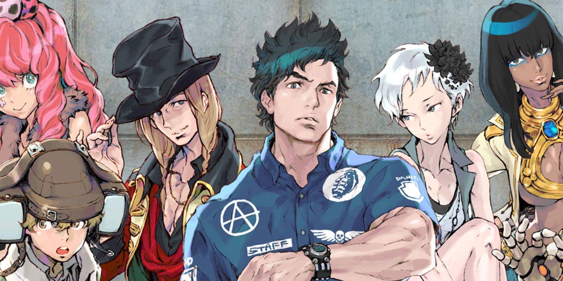 Sigma, Clover, Alice, Phi, Dio, and Quark from Zero Escape: Virtue's Last Reward.