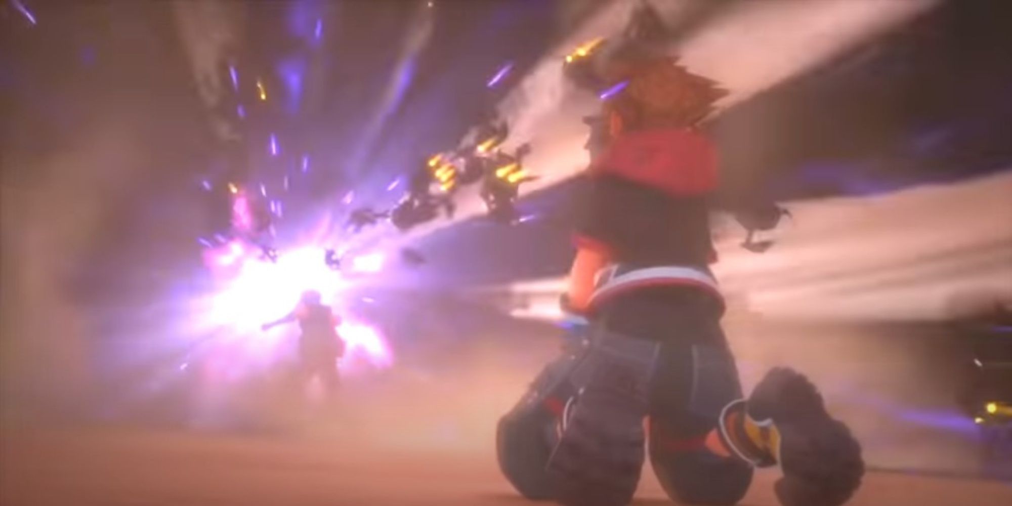 Riku sacrifices himself for Sora in Kingdom Hearts 3.