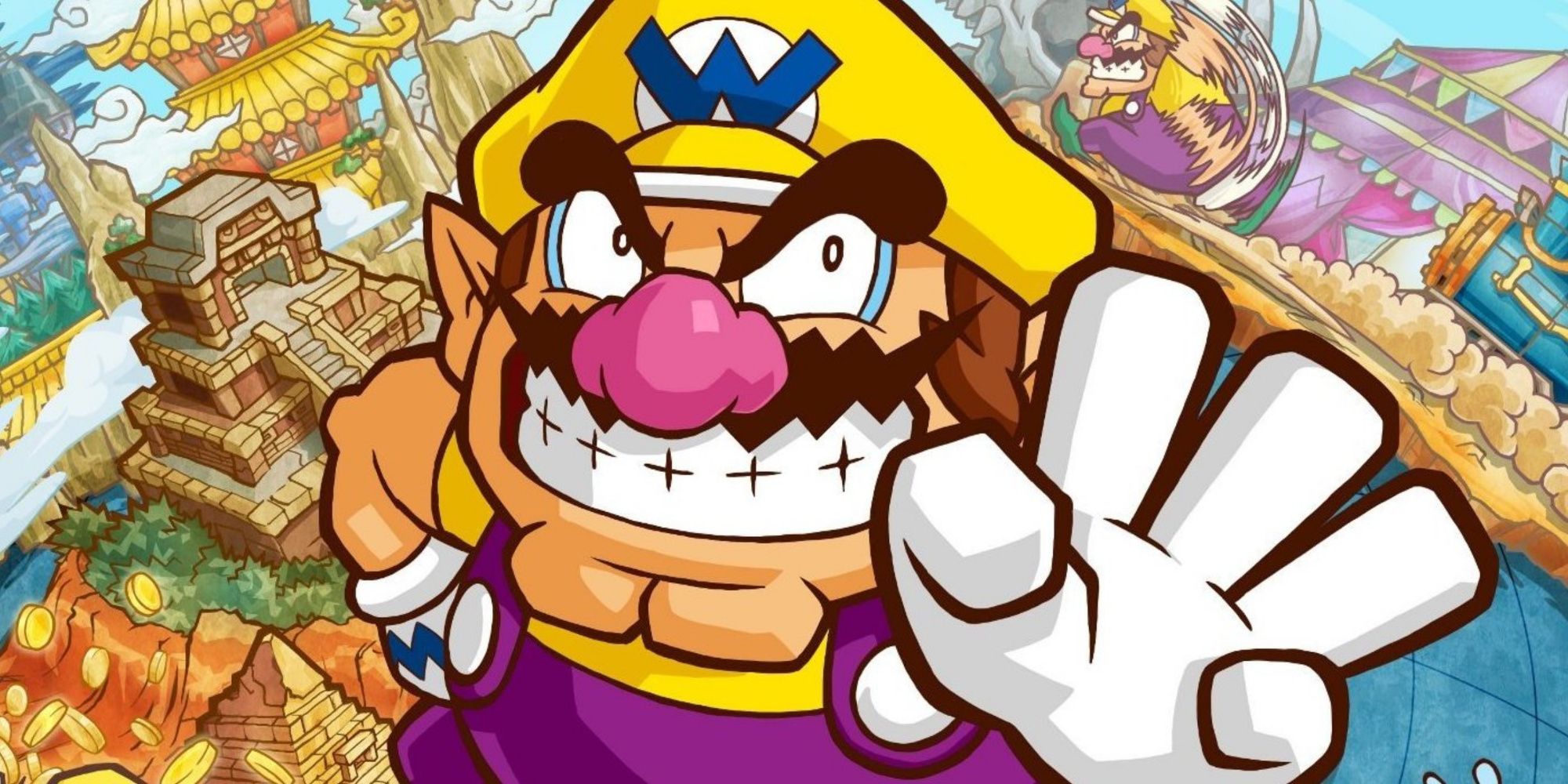 Promo art featuring Wario in Wario Land Shake It