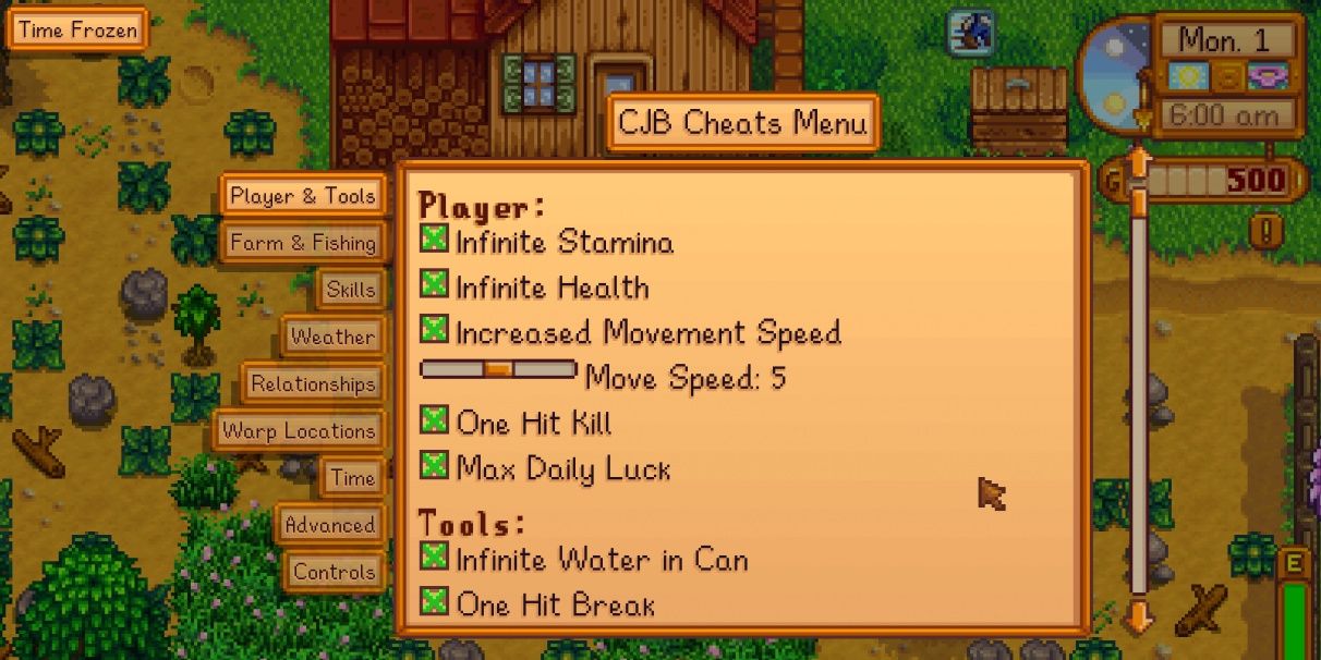 CJB Cheats Menu for Stardew Valley