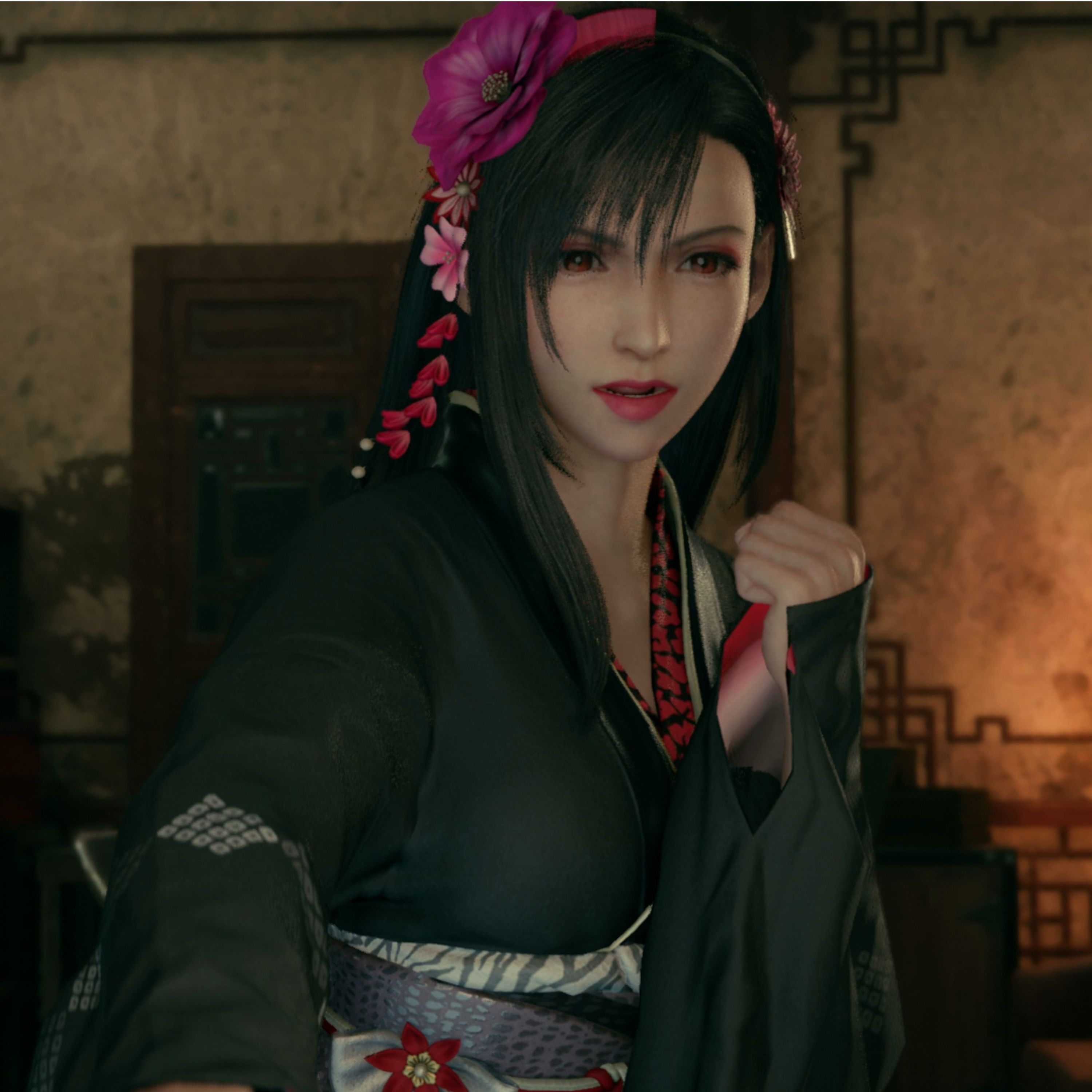 Tifa in the Something Exotic dress in FF7 Remake