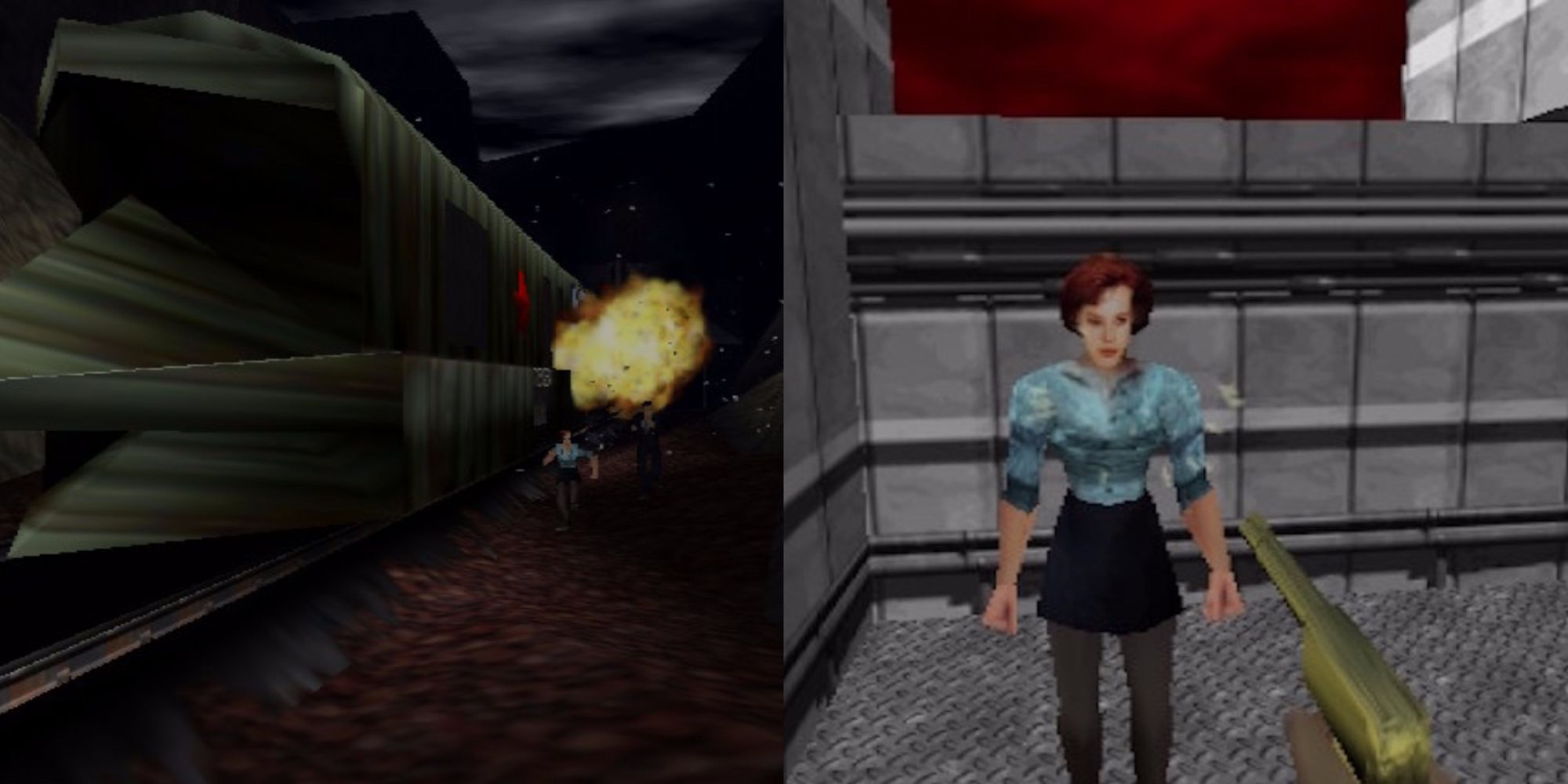 Goldeneye split image train level and multiplayer