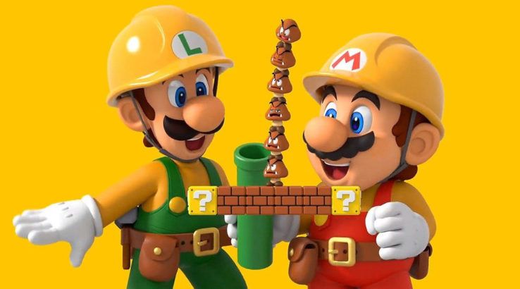 luigi and mario in super mario maker 2