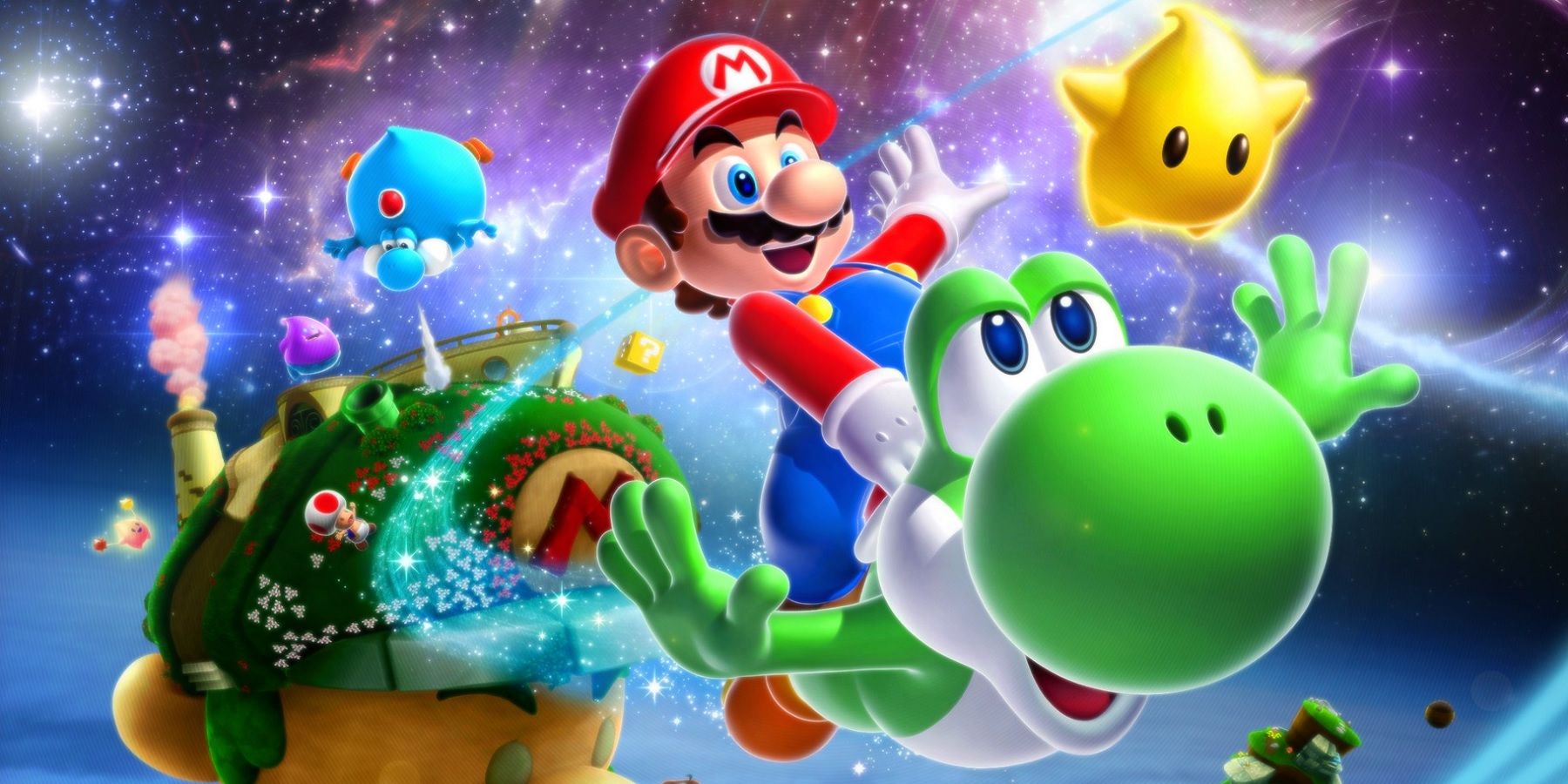 Super Mario Galaxy 2 Mario on Yoshi