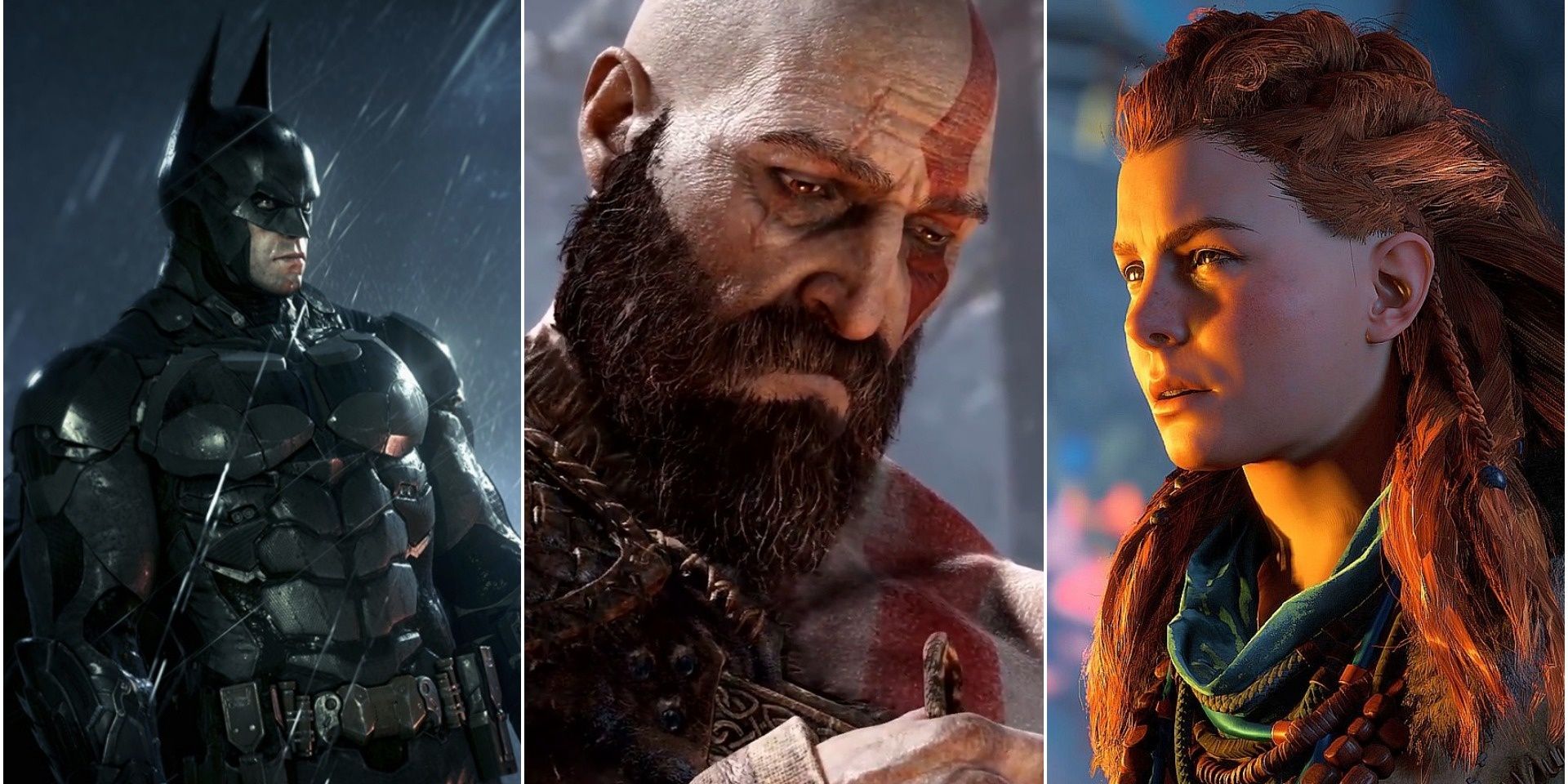 best action adventure games feat. batman, kratos, aloy