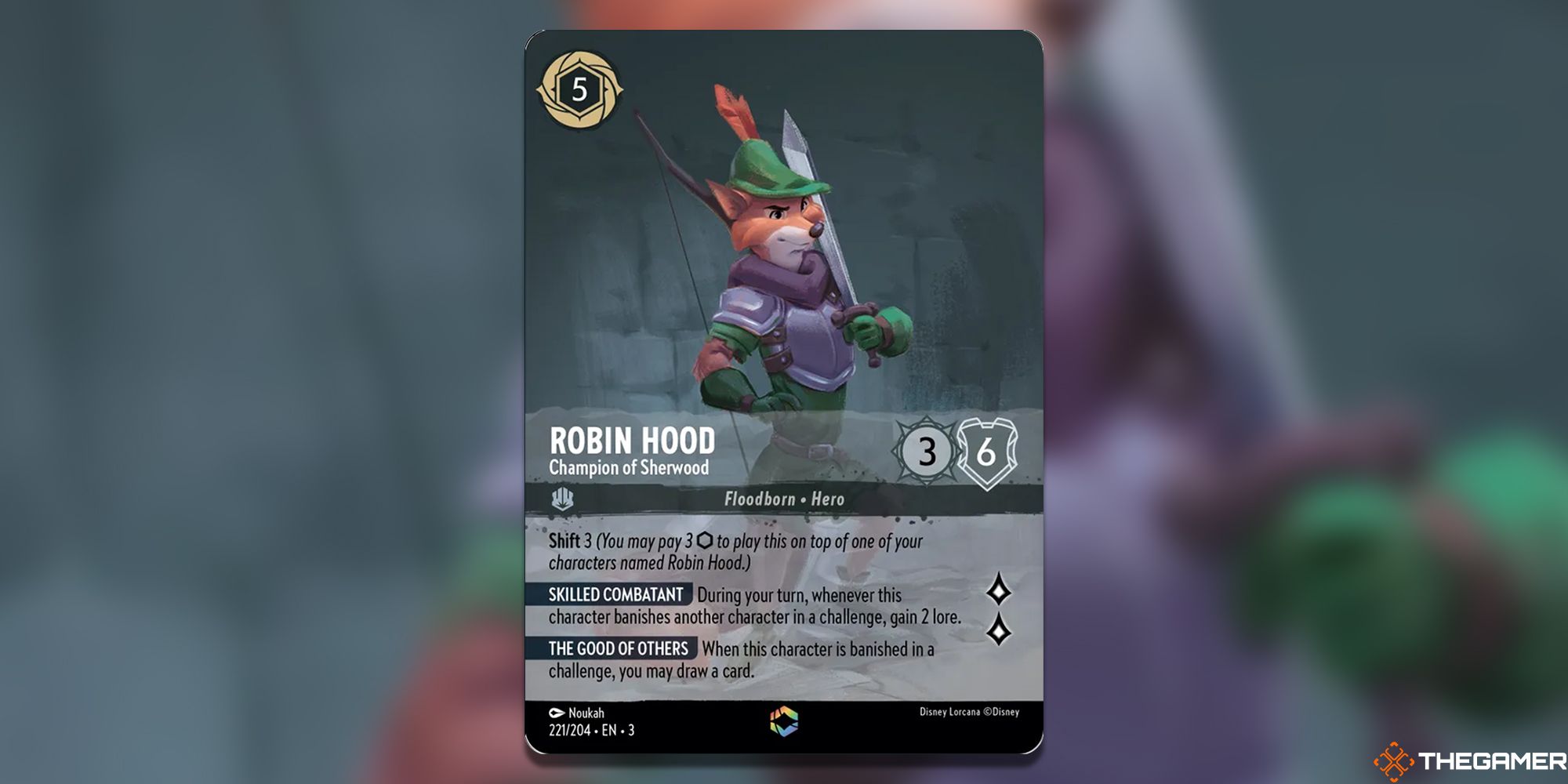 Robin Hood, Champion of Sherwood Alternate Art Lorcana Card