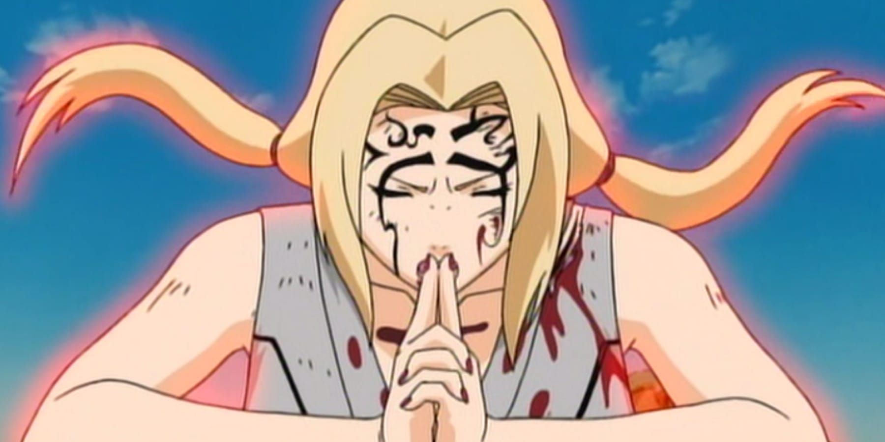 Tsunade uses Creation Rebirth against Orochimaru in Naruto.