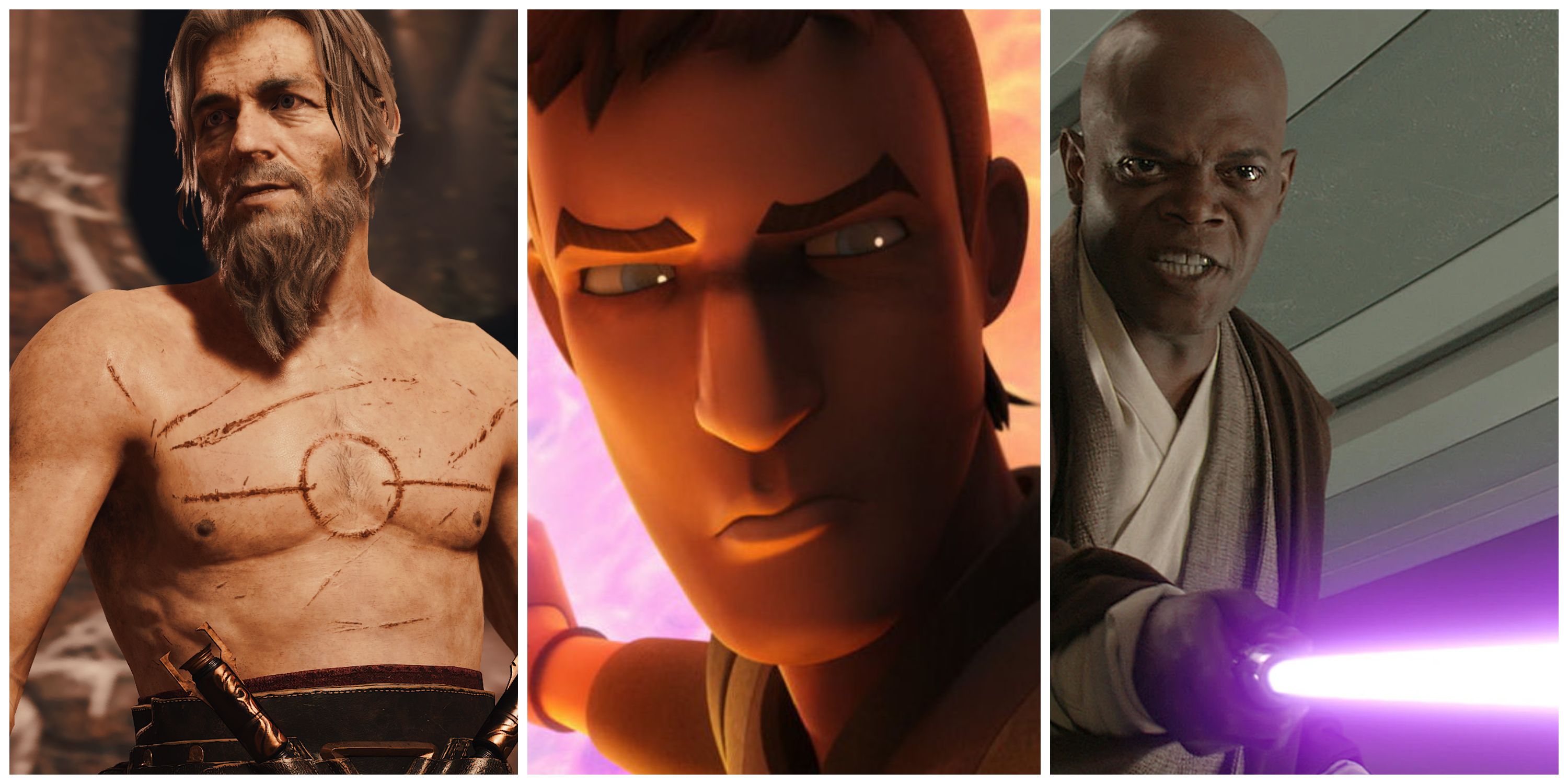 mace windu, kanan jarrus and talon malicos in star wars