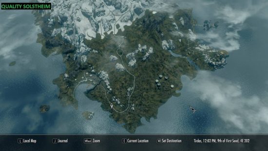 Skyrim mod - Quality of World Map